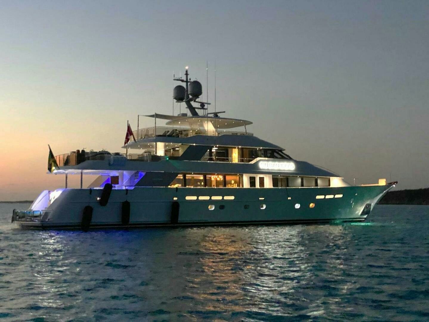a boat on the water aboard MEMENTO VIVERE Yacht for Sale