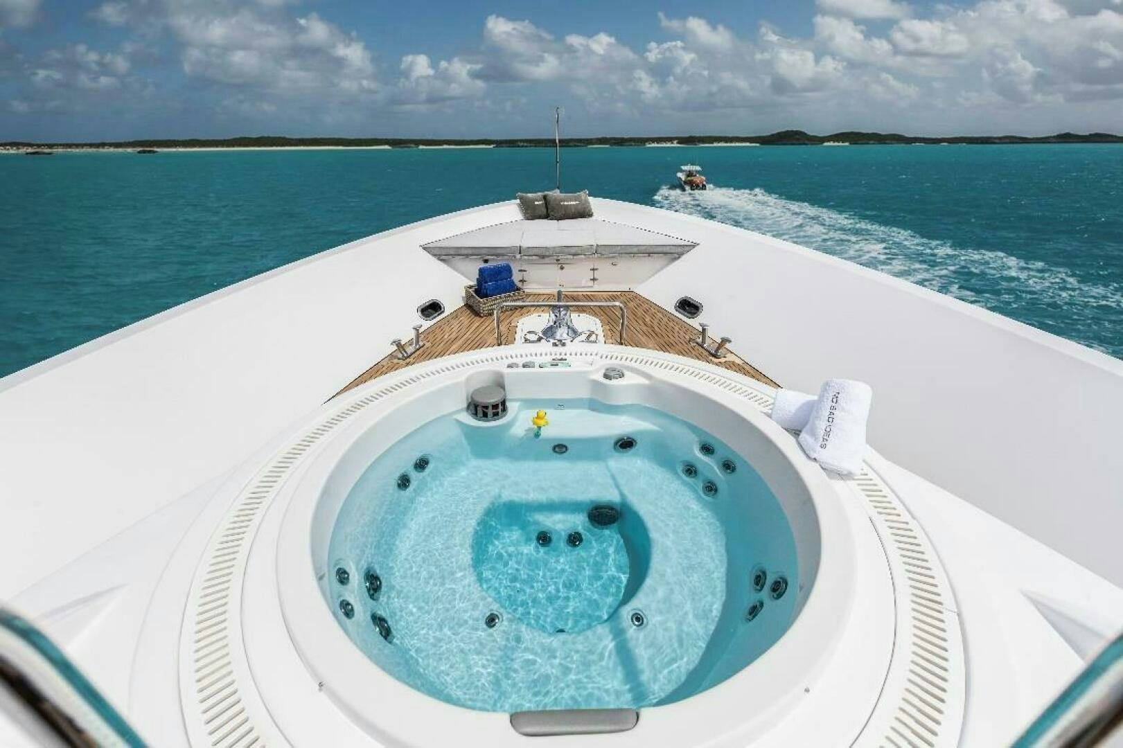 a ship in the water aboard MEMENTO VIVERE Yacht for Sale