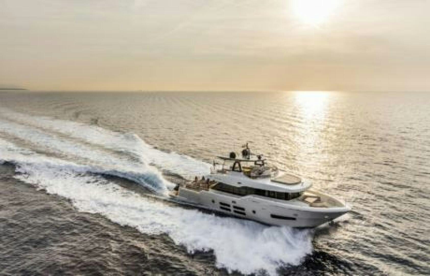 a boat on the water aboard OCEANIC 76' GT Yacht for Sale