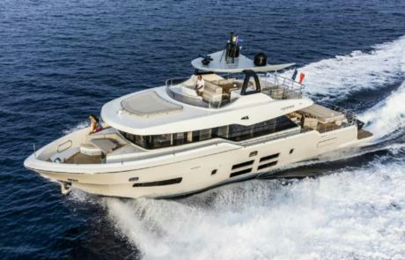 a boat on the water aboard OCEANIC 76' GT Yacht for Sale