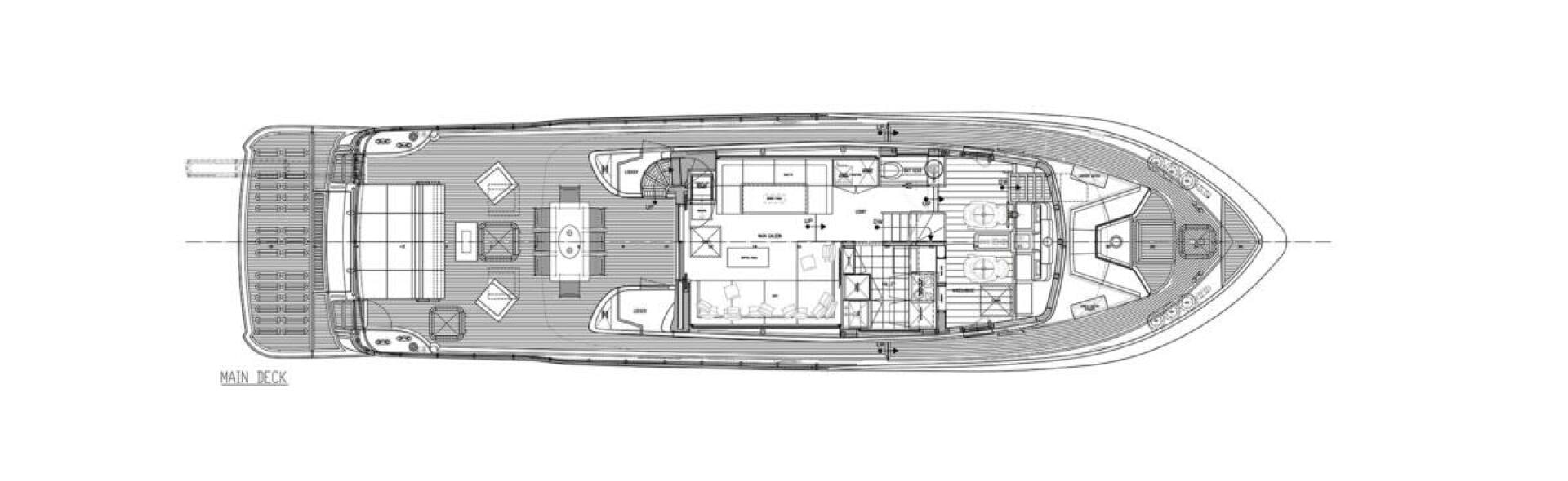 diagram, engineering drawing aboard OCEANIC 76' GT Yacht for Sale