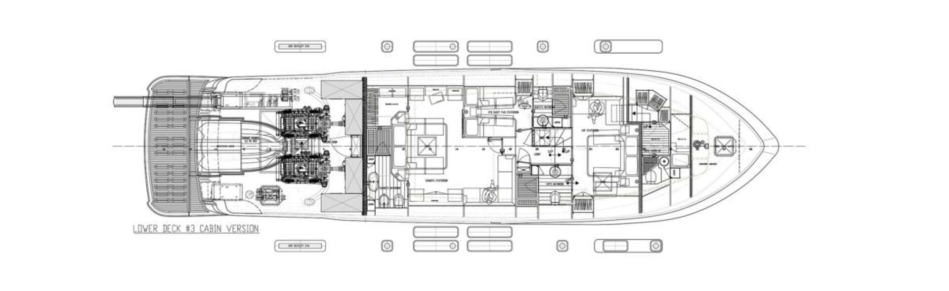 diagram, engineering drawing aboard OCEANIC 76' GT Yacht for Sale