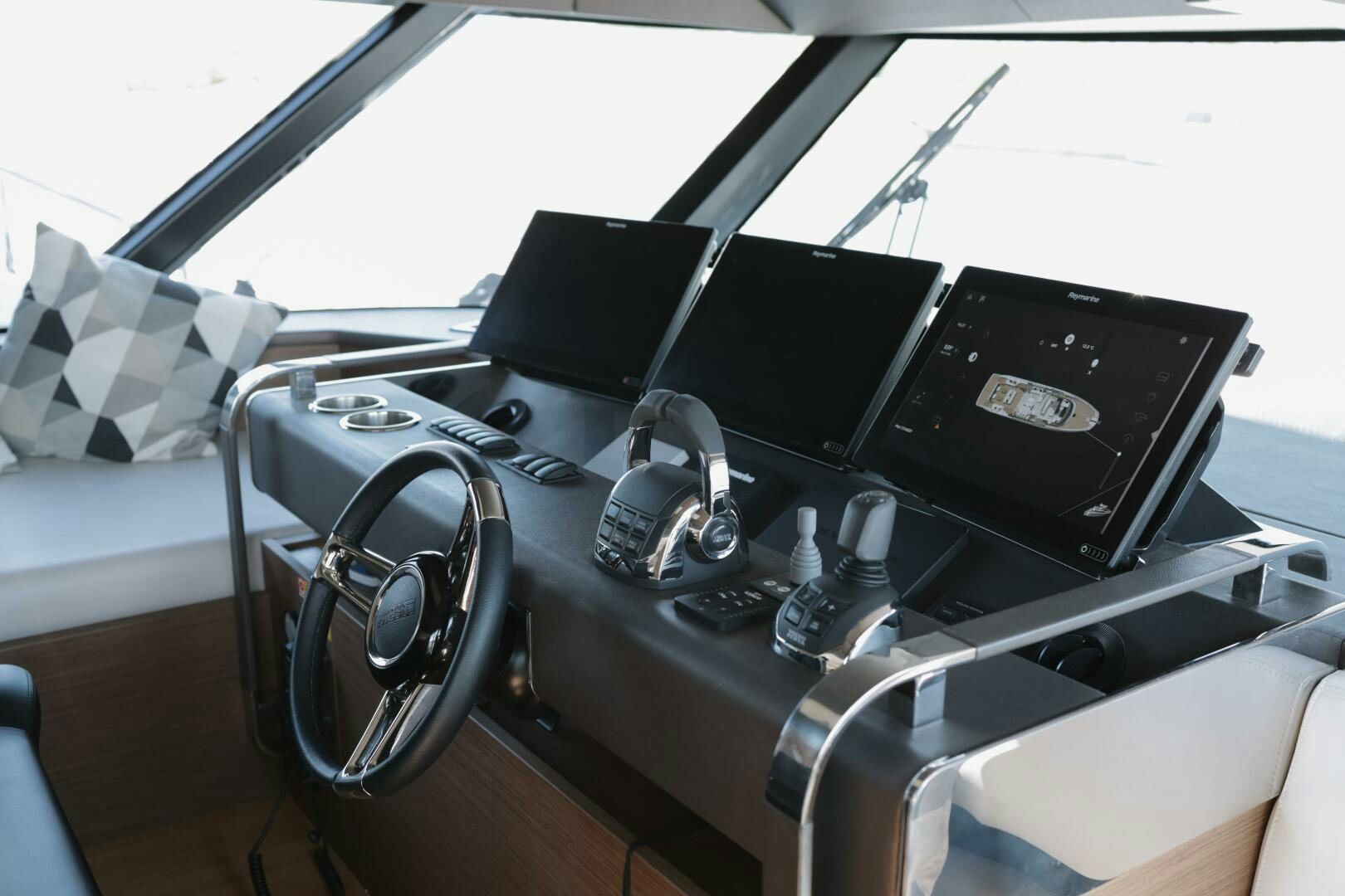 a black electronic device aboard IL DISFRUTE Yacht for Sale
