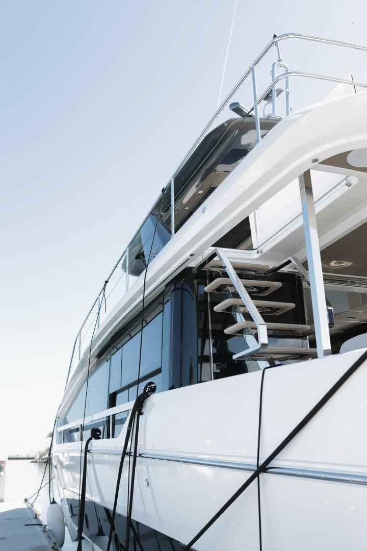 a large white boat aboard IL DISFRUTE Yacht for Sale