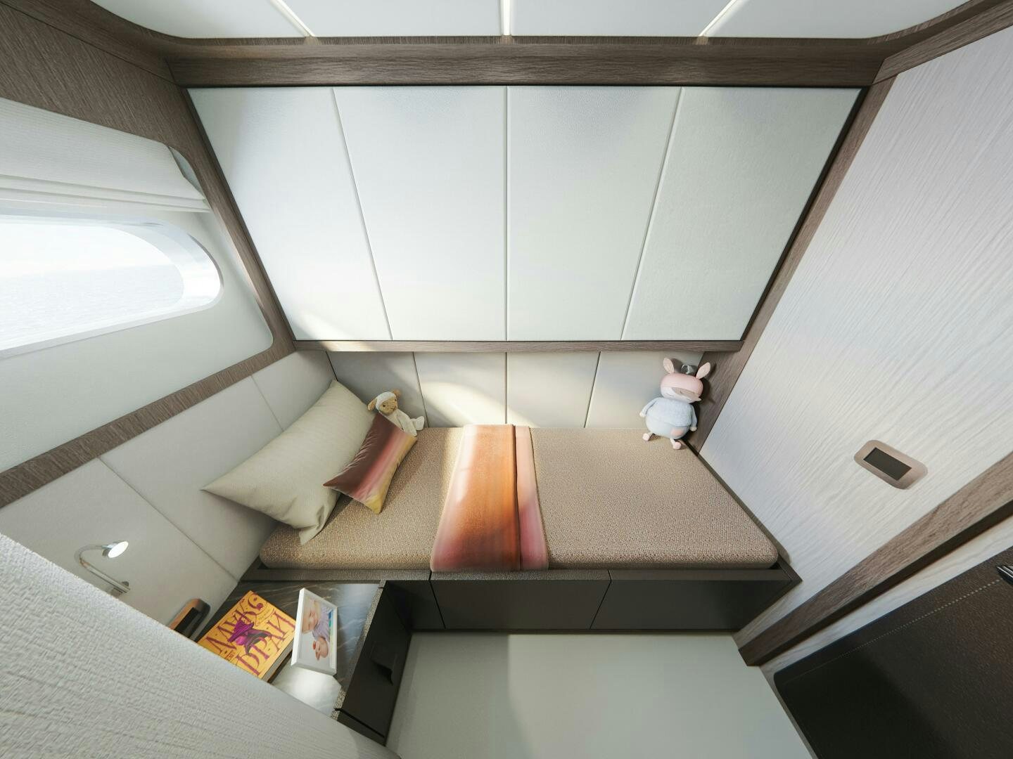 a room with a sink and cabinets aboard CORMORANT Yacht for Sale