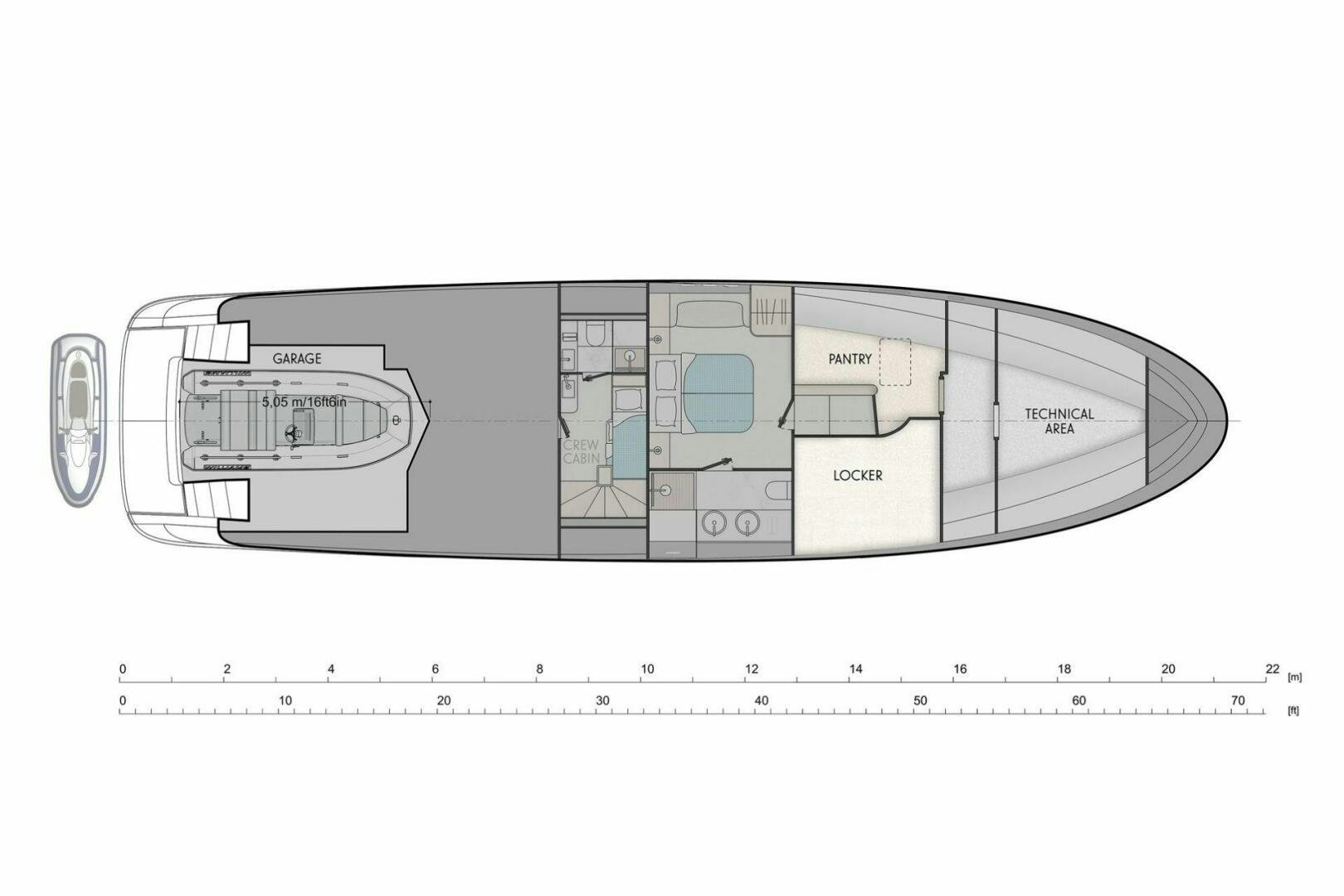 diagram aboard CORMORANT Yacht for Sale