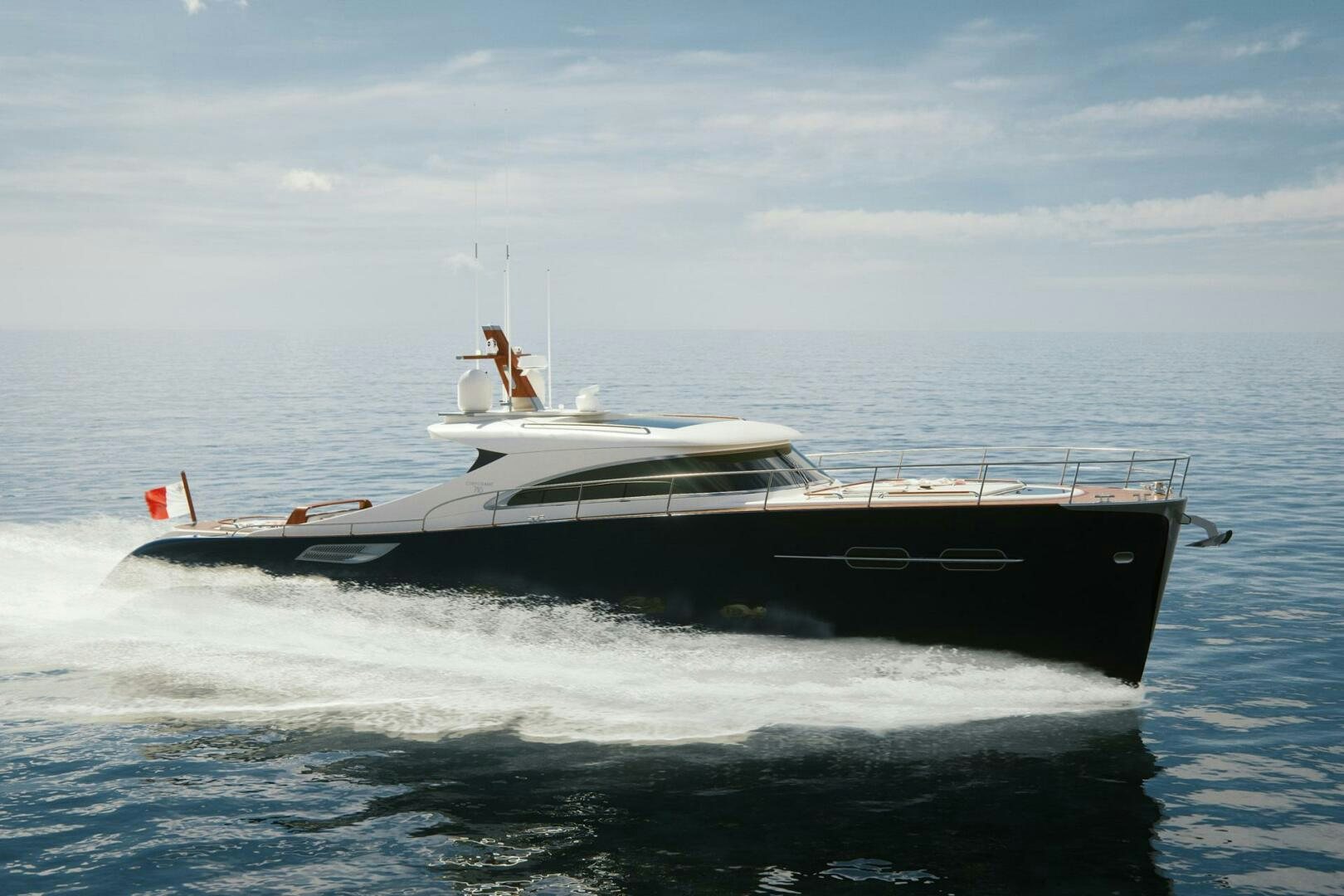 a boat on the water aboard CORMORANT Yacht for Sale