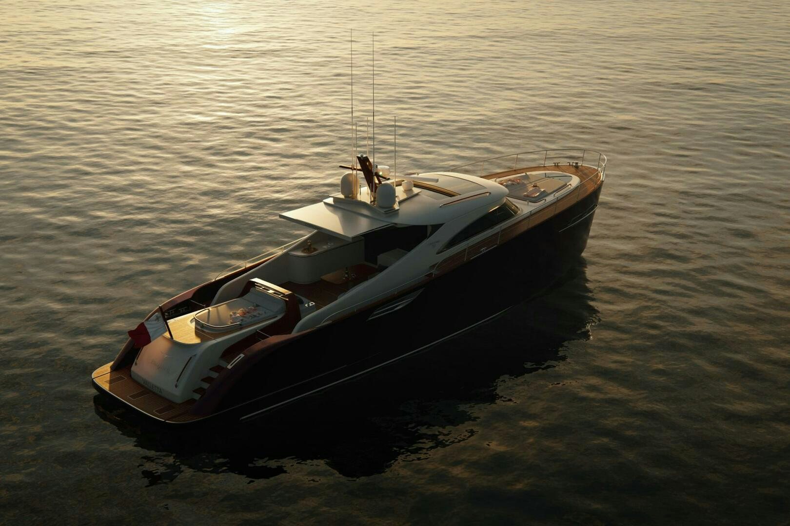 a boat in the water aboard CORMORANT Yacht for Sale