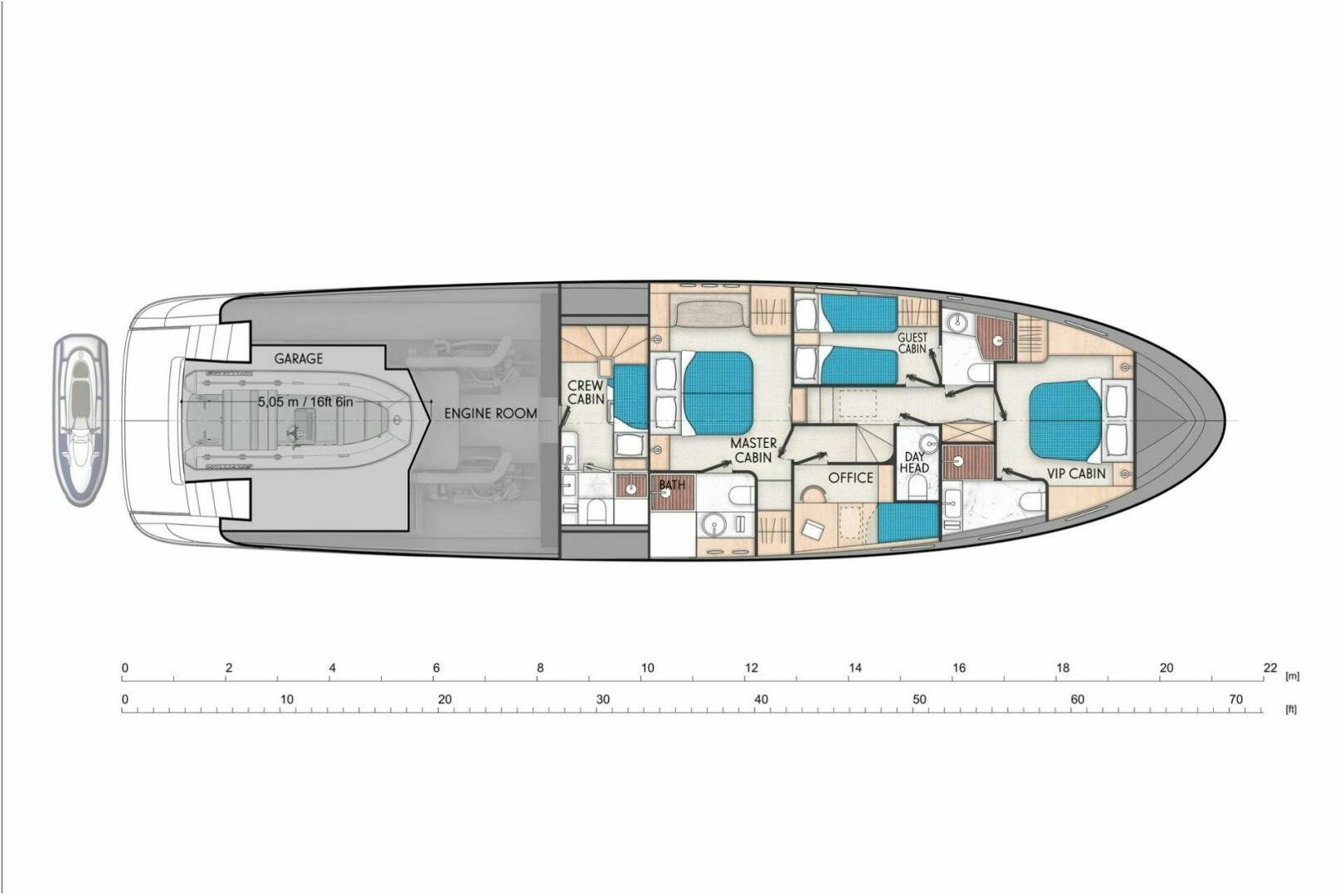 diagram aboard CORMORANT Yacht for Sale