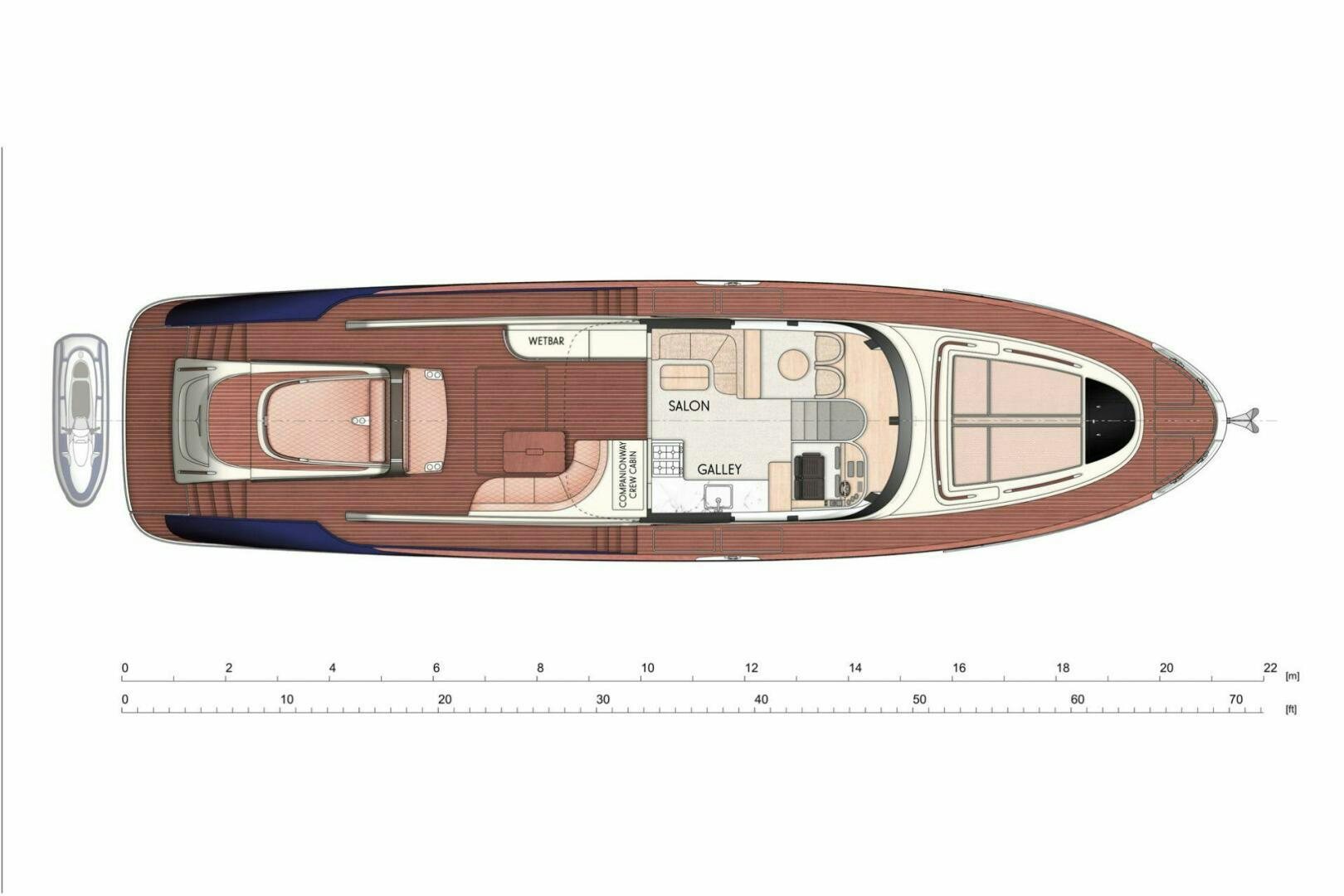 diagram aboard CORMORANT Yacht for Sale
