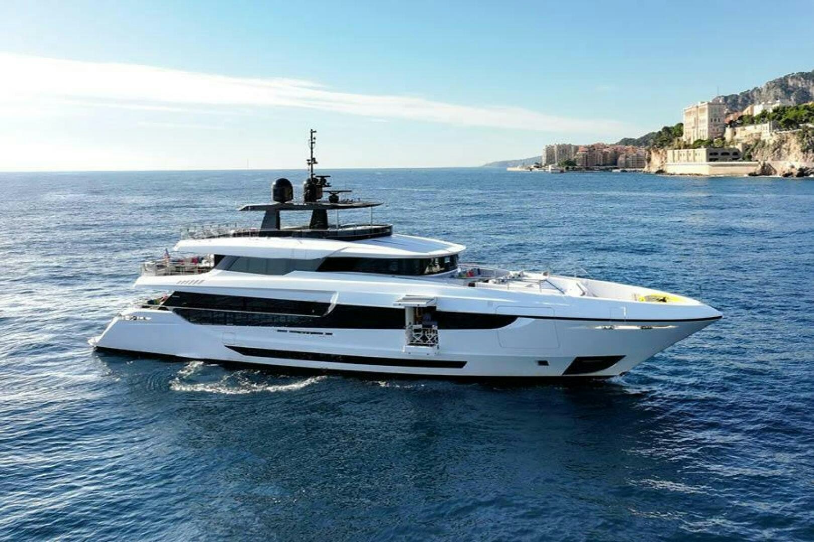 a white yacht in the water aboard HALARA NAME RESERVED Yacht for Sale