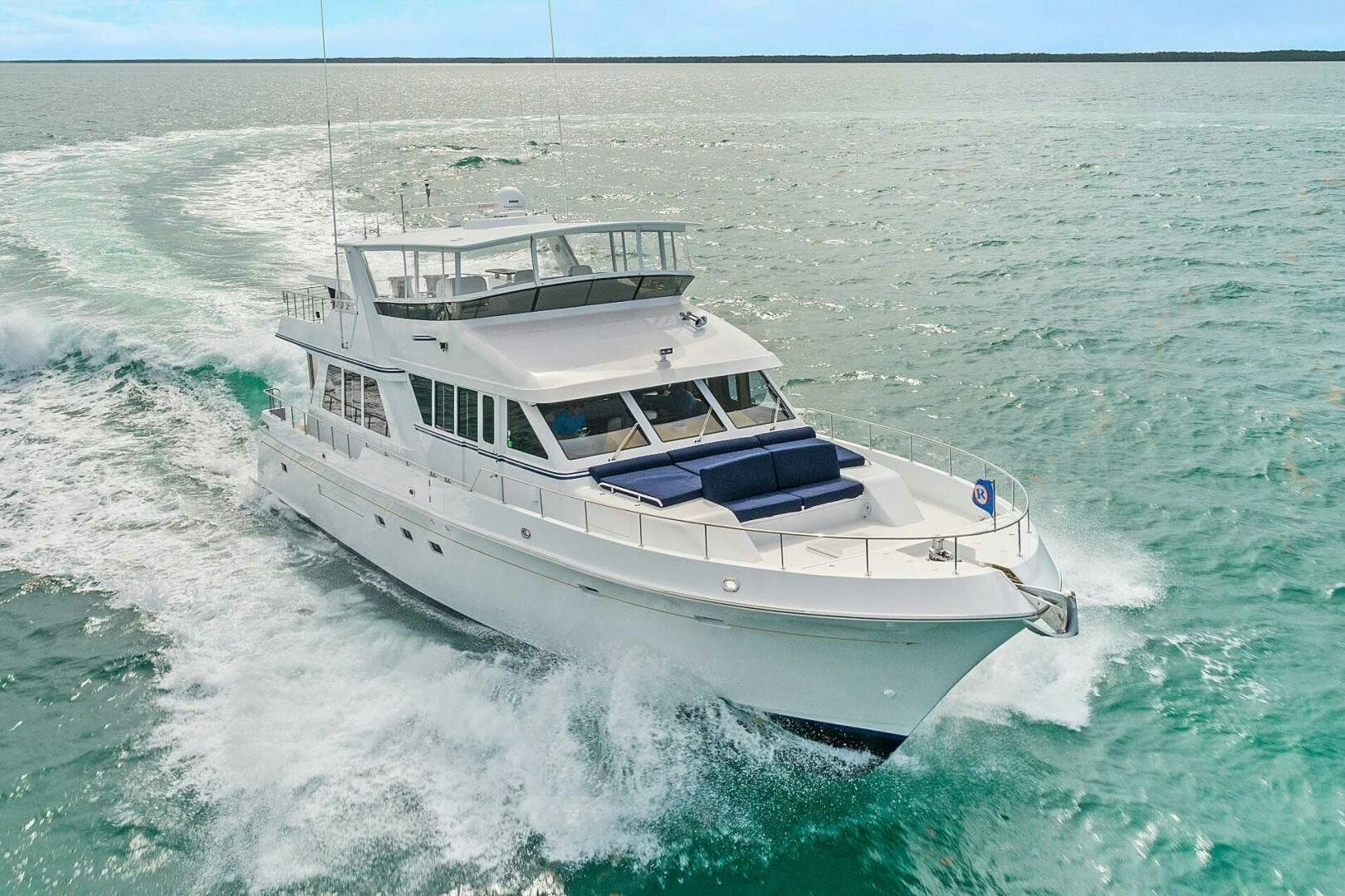 a boat on the water aboard MAR JON Yacht for Sale