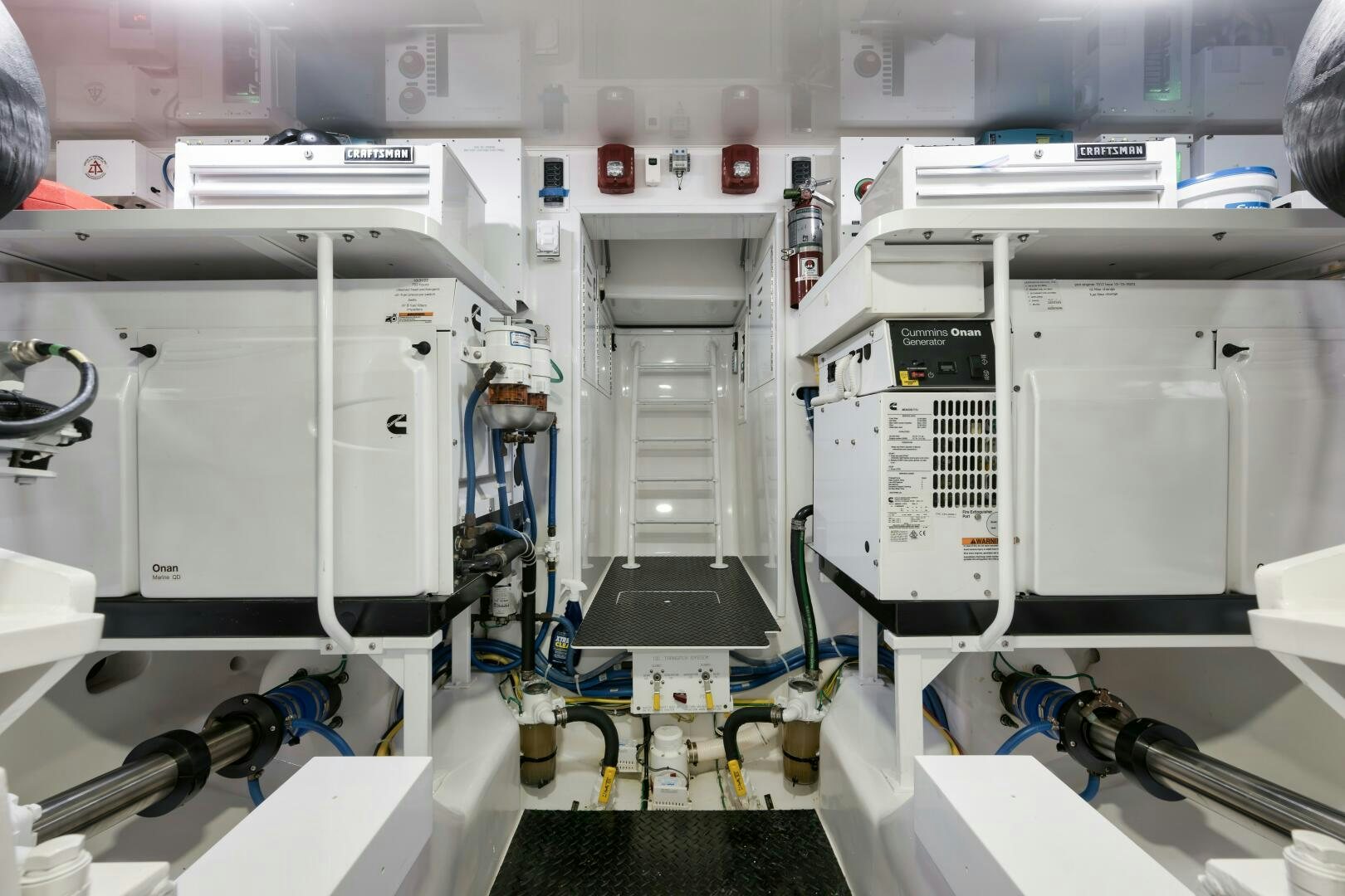 a machine with a large piece of equipment in it aboard DOUBLE SHOT Yacht for Sale