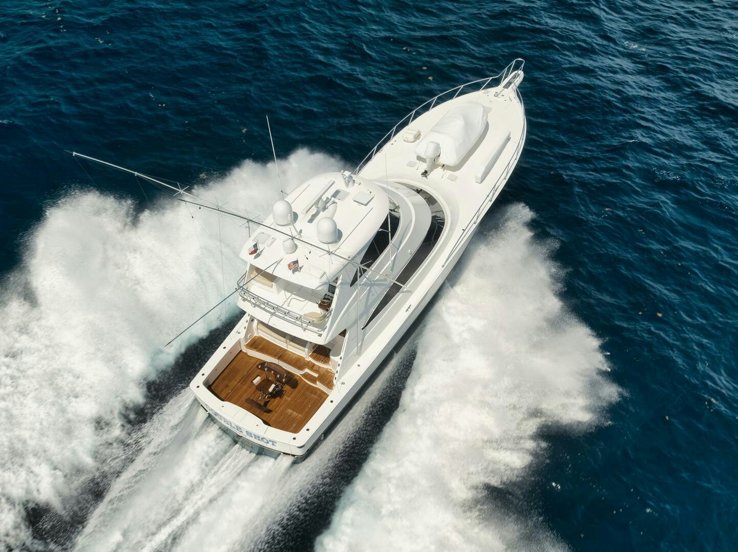 a ship in the water aboard DOUBLE SHOT Yacht for Sale