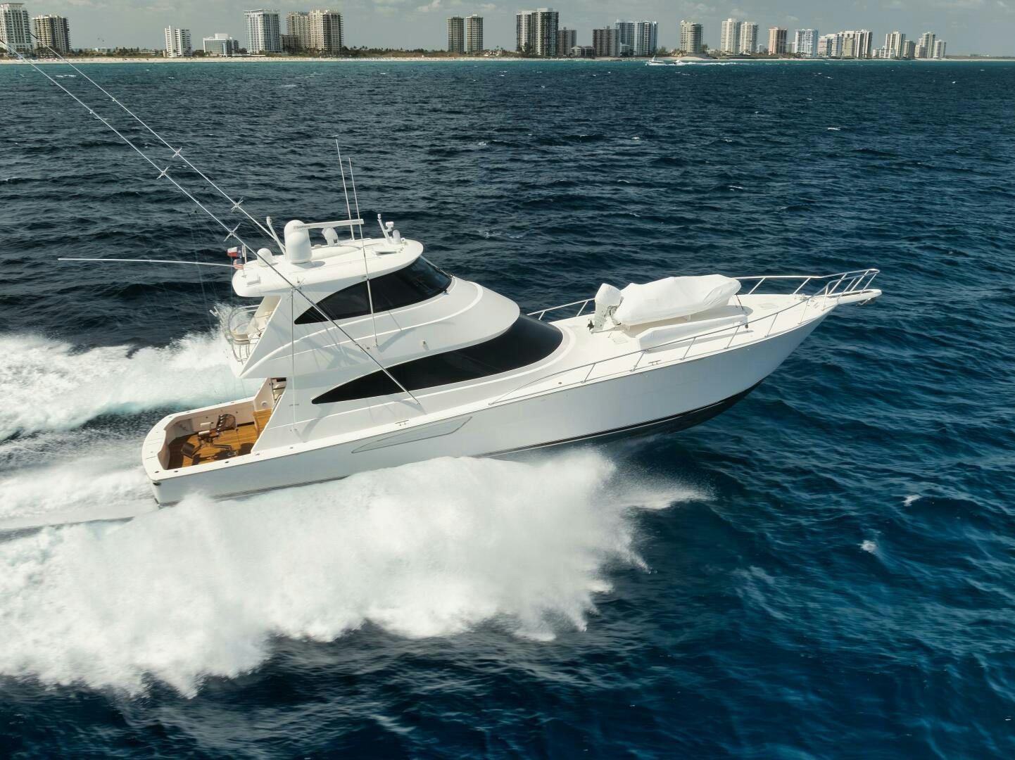 a boat on the water aboard DOUBLE SHOT Yacht for Sale