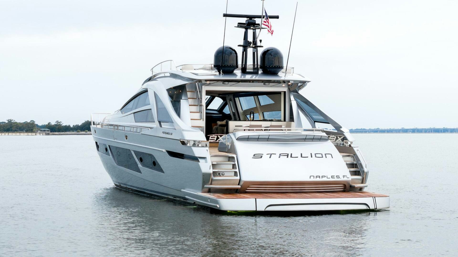 a boat on the water aboard STALLION Yacht for Sale