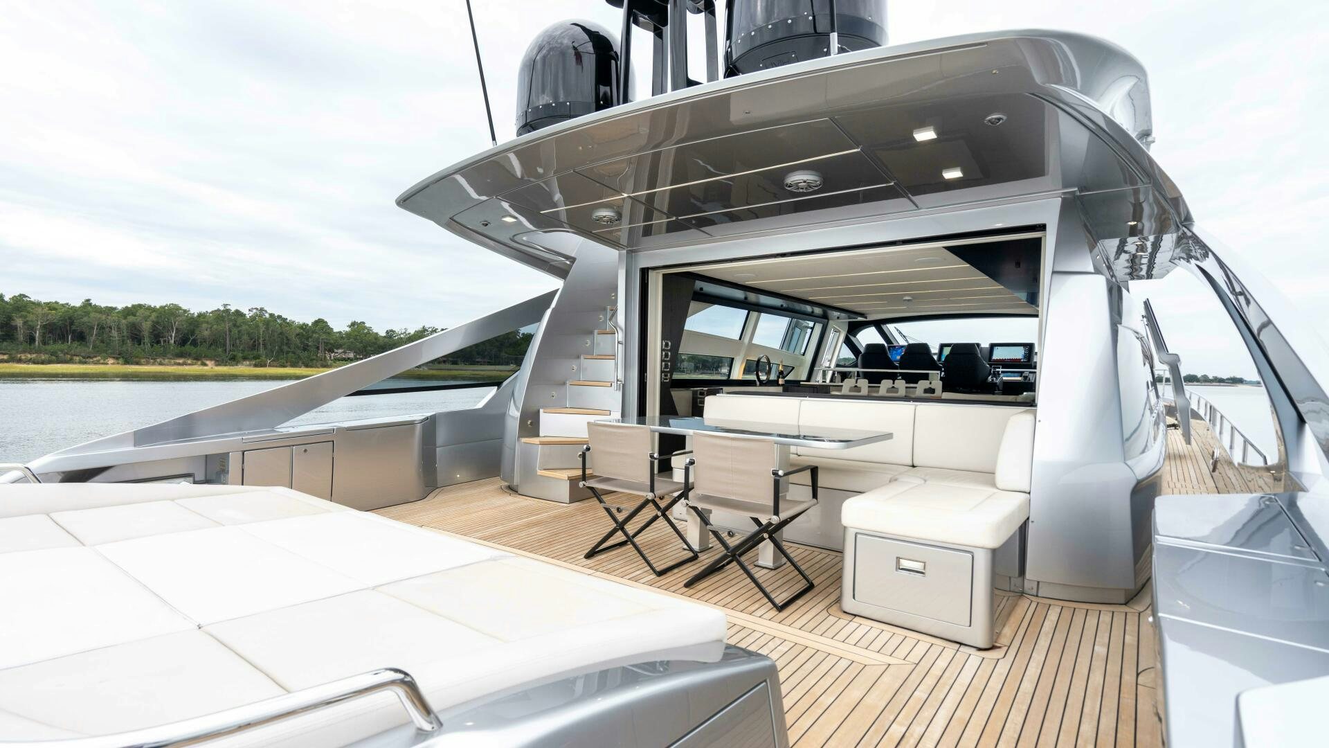 a boat on the water aboard STALLION Yacht for Sale