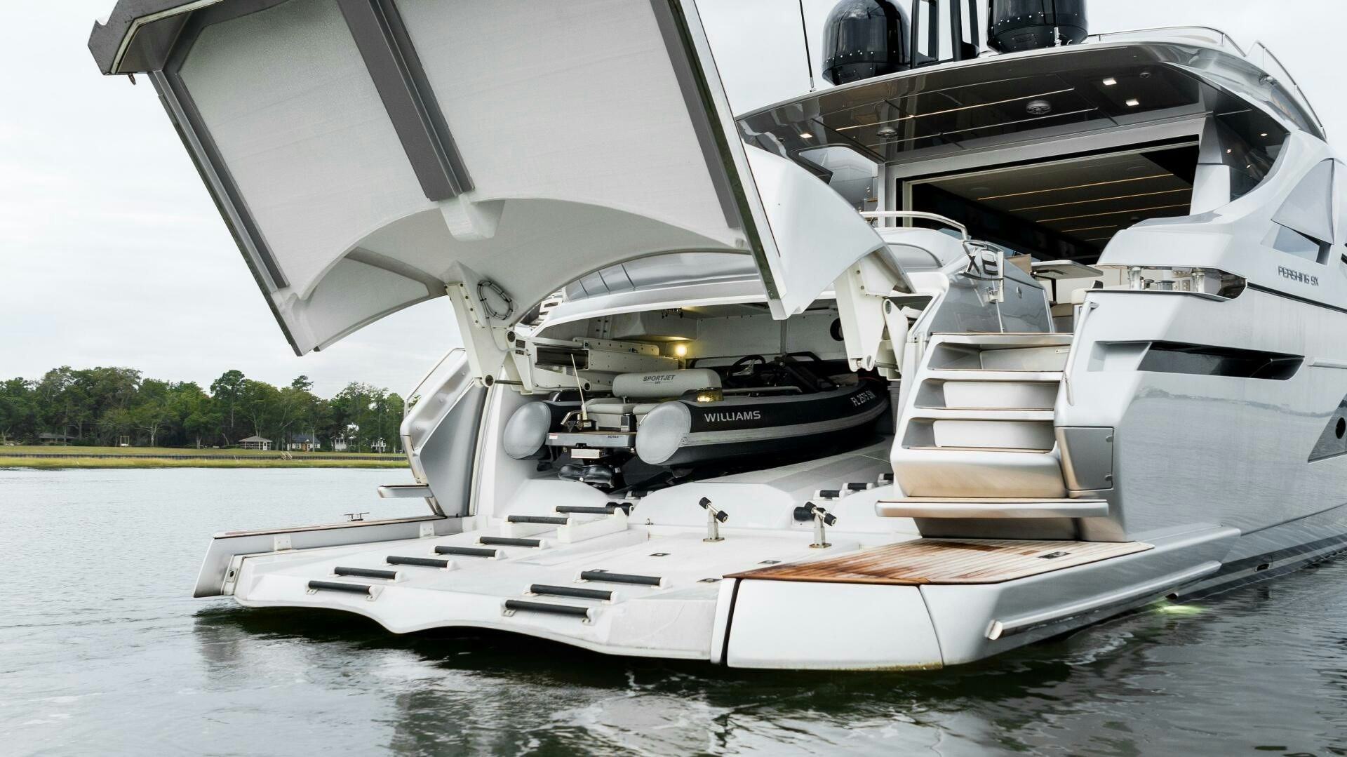 a boat on the water aboard STALLION Yacht for Sale