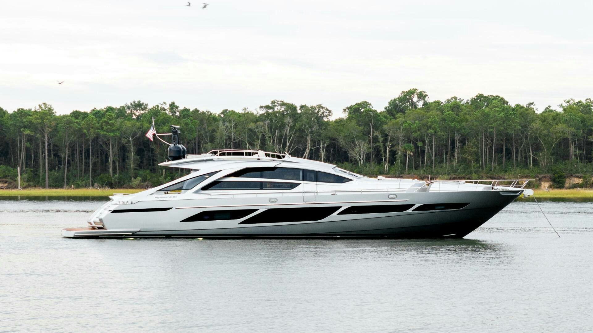 a boat on the water aboard STALLION Yacht for Sale