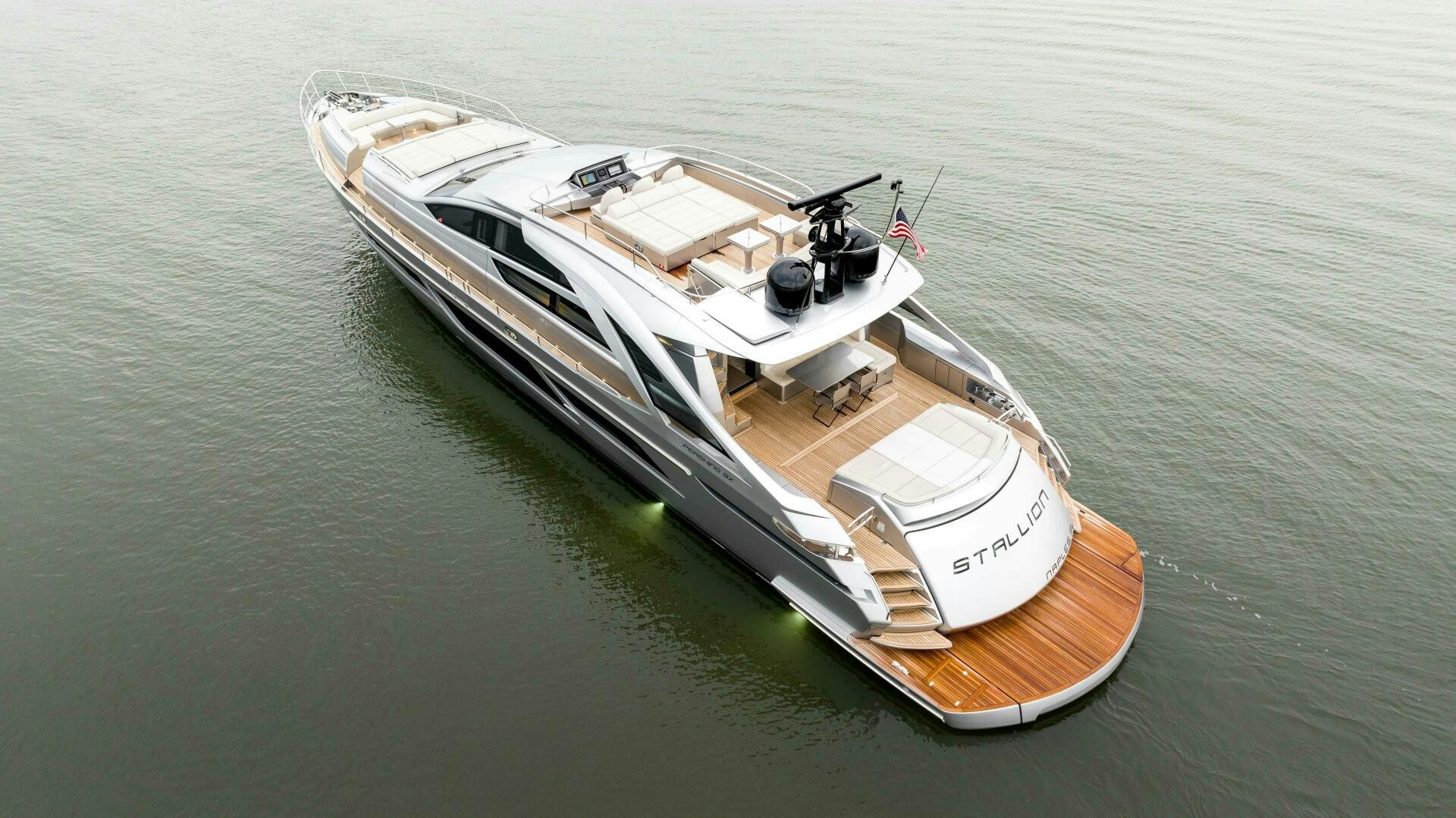 a boat on the water aboard STALLION Yacht for Sale