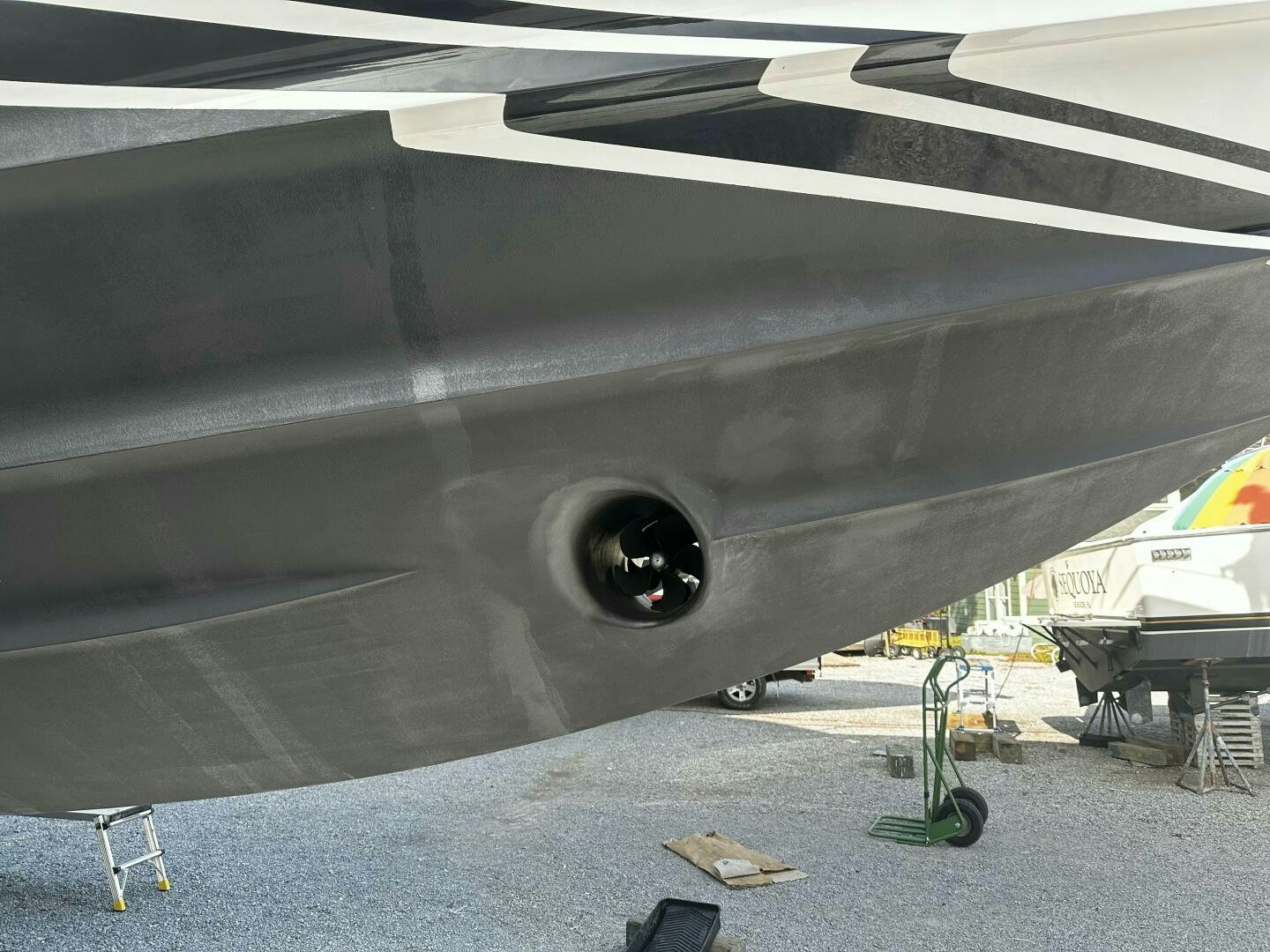 a large airplane with a large hole in the middle aboard THE O SHEAUX Yacht for Sale