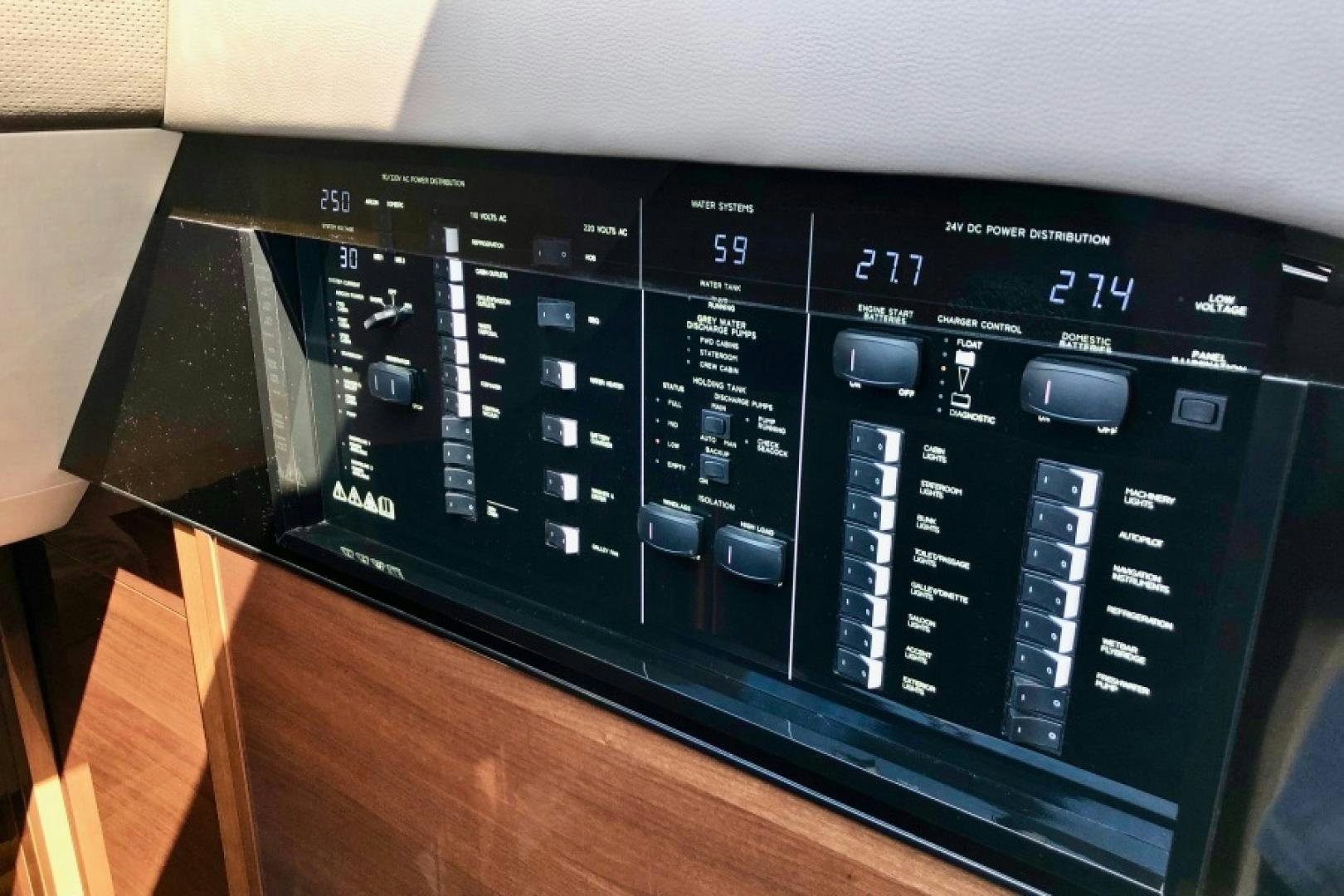 a black electronic device aboard THE O SHEAUX Yacht for Sale