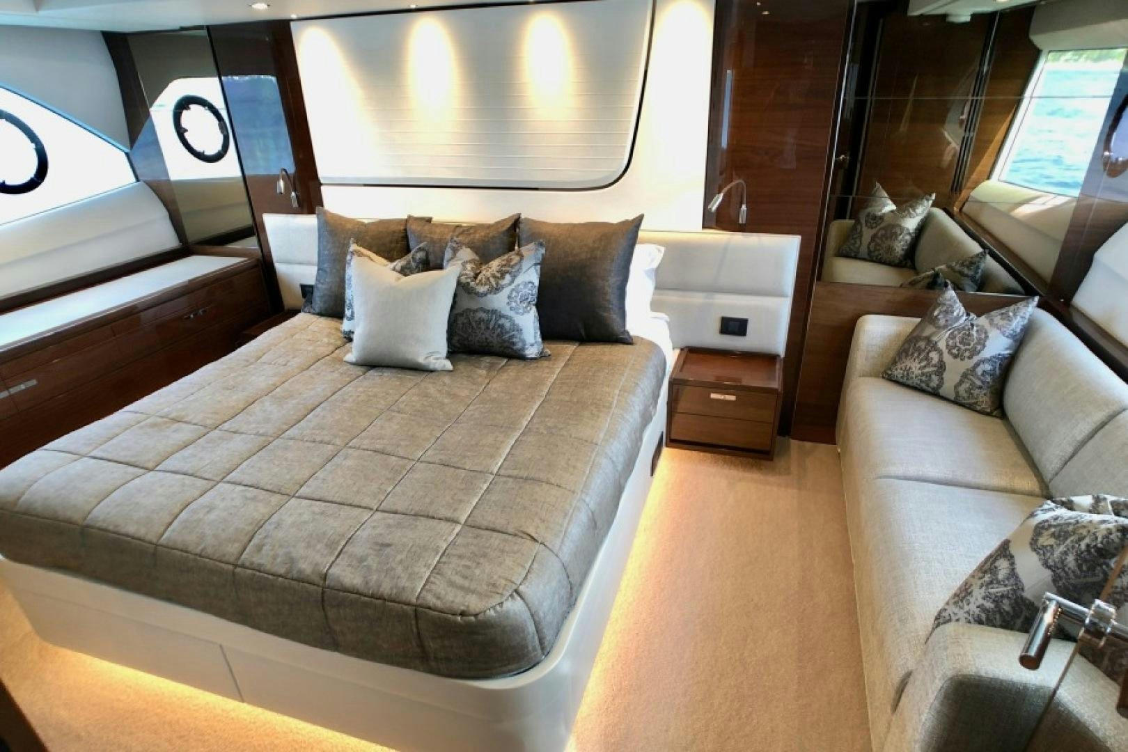 a bed in a room aboard THE O SHEAUX Yacht for Sale