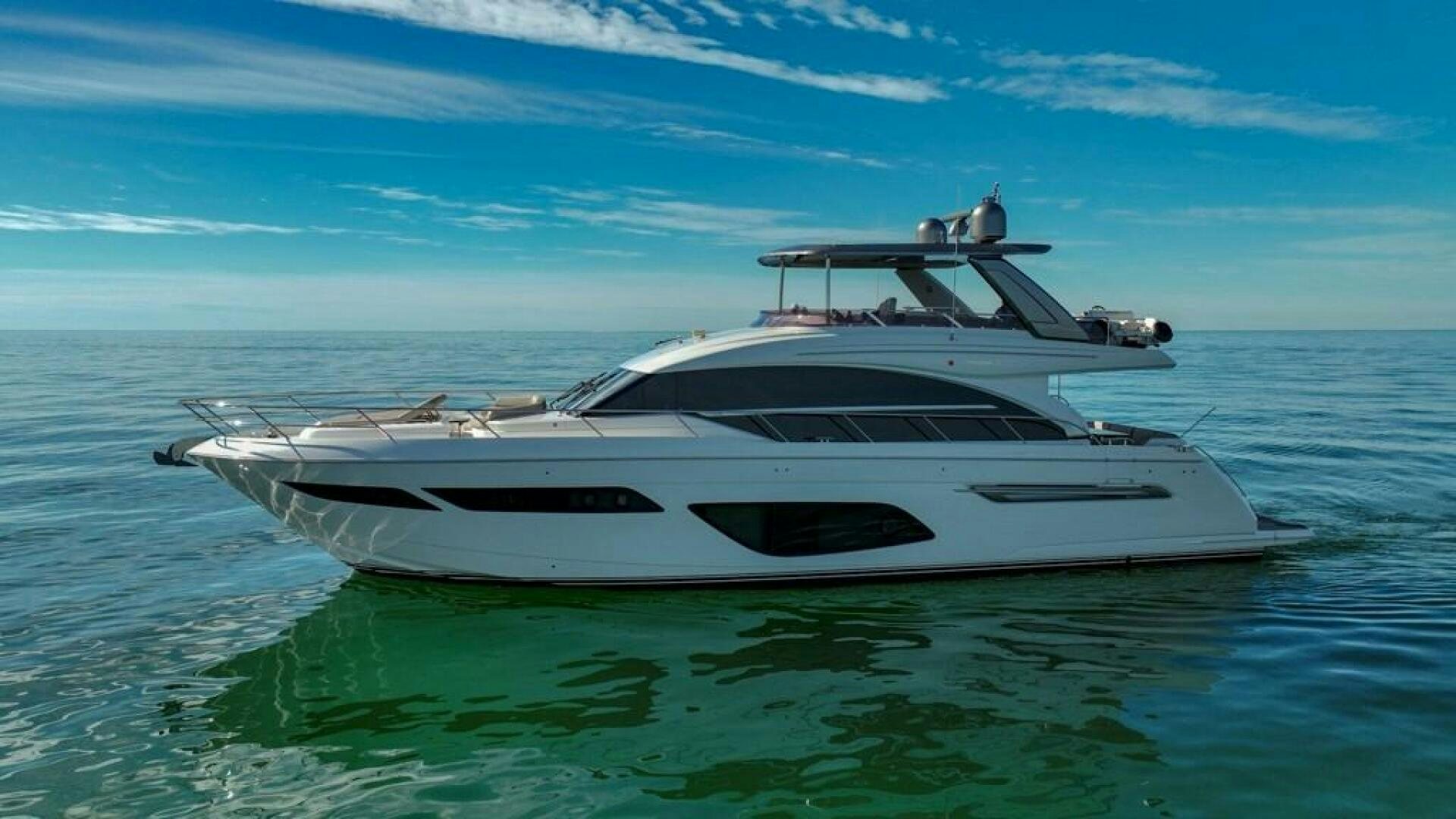 a white yacht in the water aboard THE O SHEAUX Yacht for Sale