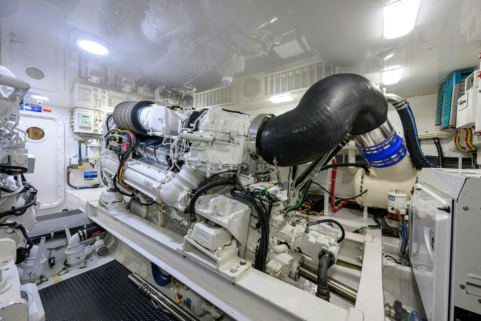 a machine with a large metal pipe aboard TORTA Yacht for Sale