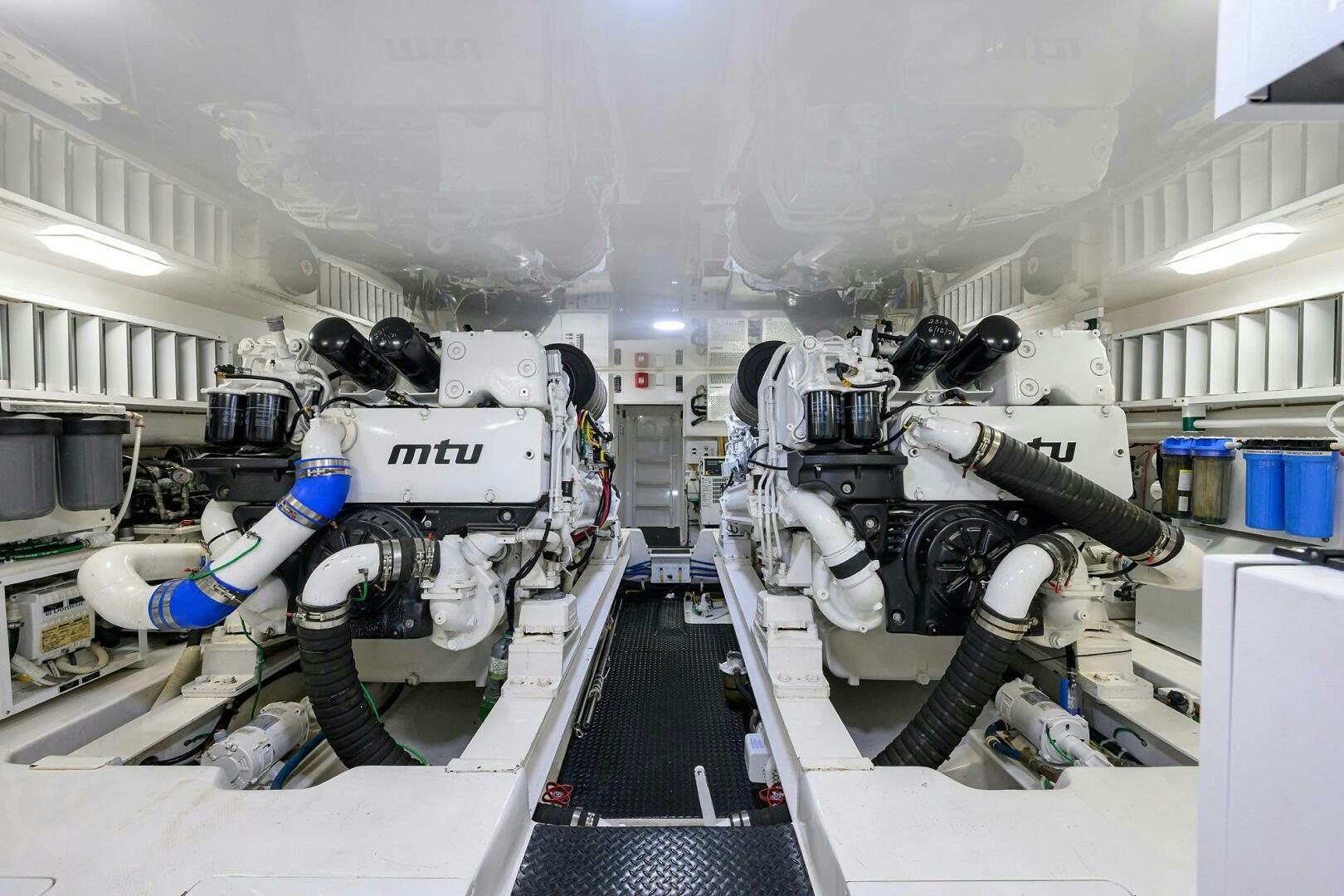 a group of robots in a factory aboard TORTA Yacht for Sale