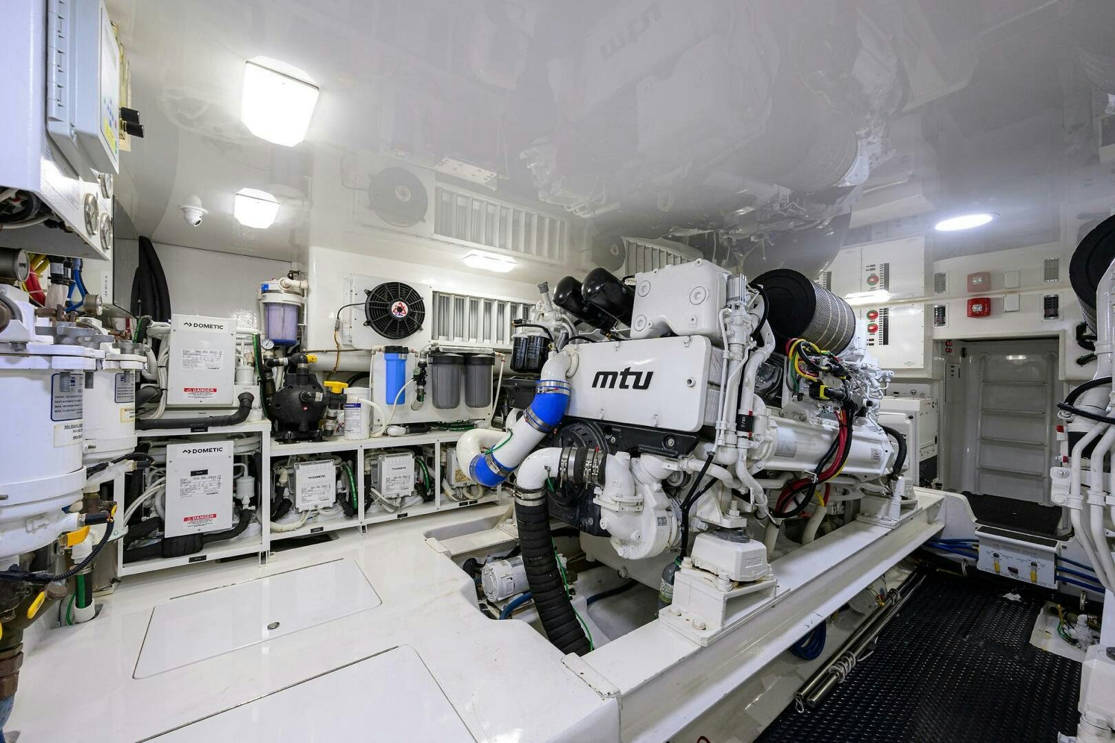 a room with machinery aboard TORTA Yacht for Sale