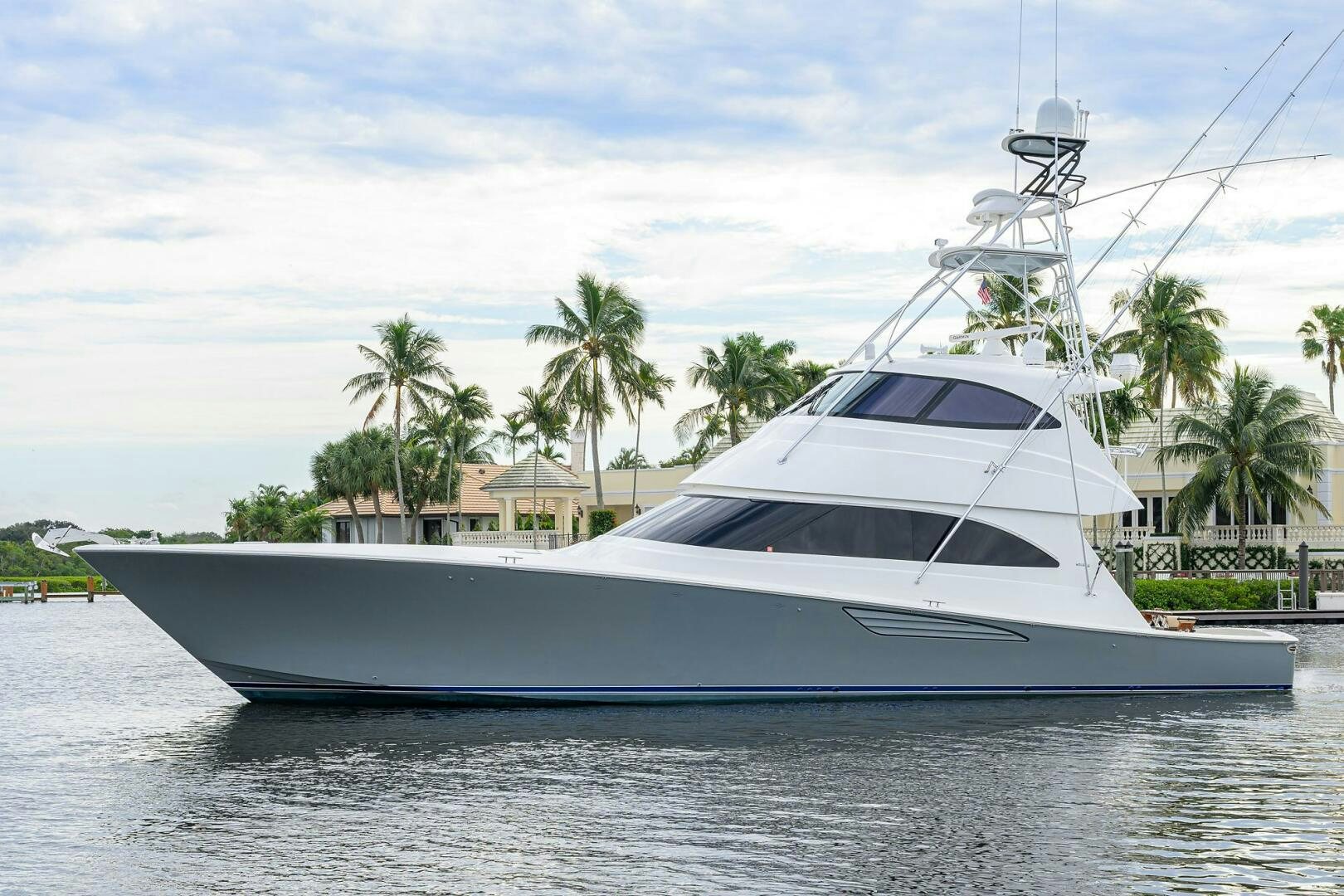 a white yacht in the water aboard TORTA Yacht for Sale