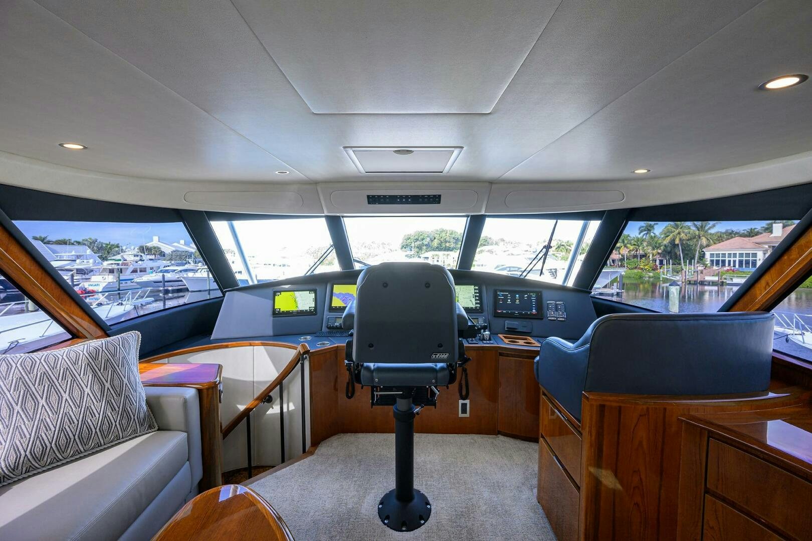 inside of a car aboard TORTA Yacht for Sale