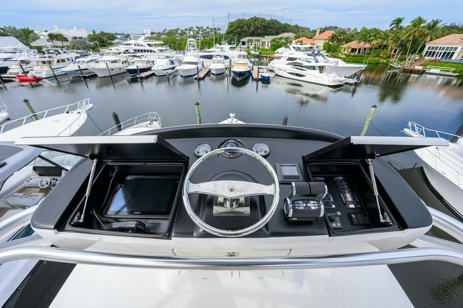 a boat with a steering wheel aboard TORTA Yacht for Sale