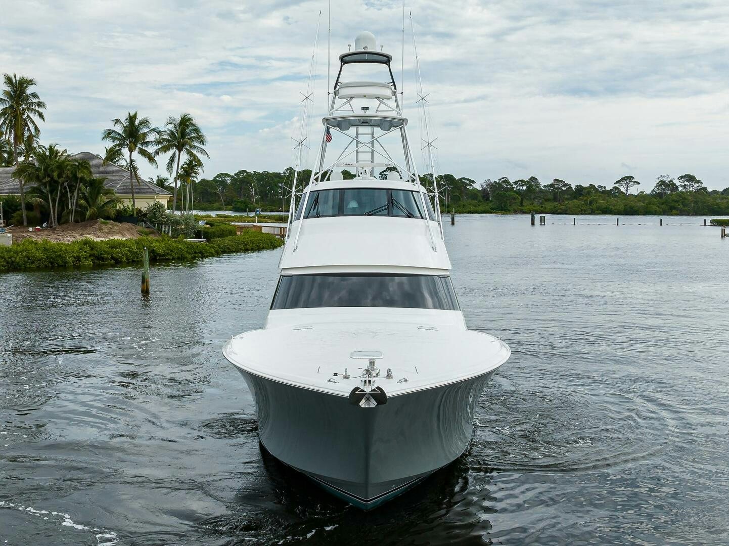 a white boat in the water aboard TORTA Yacht for Sale