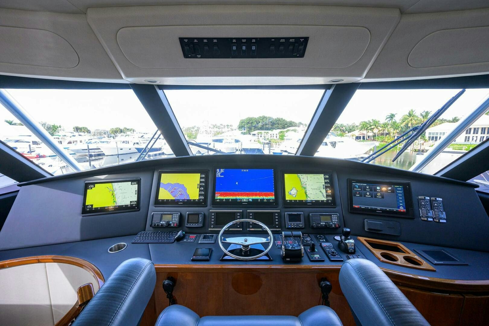inside of a car aboard TORTA Yacht for Sale