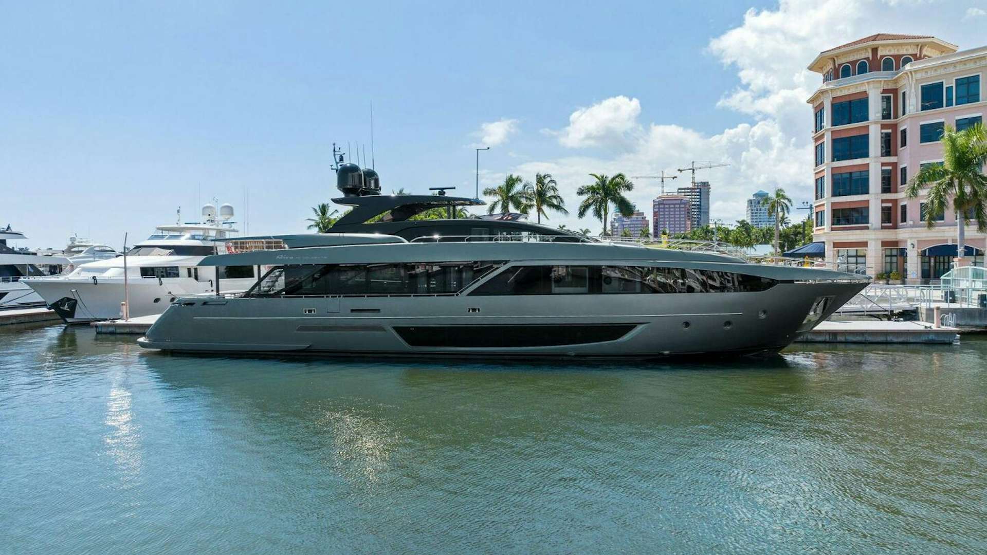 a boat in the water aboard 110' RIVA DOLCEVITA 2024 Yacht for Sale