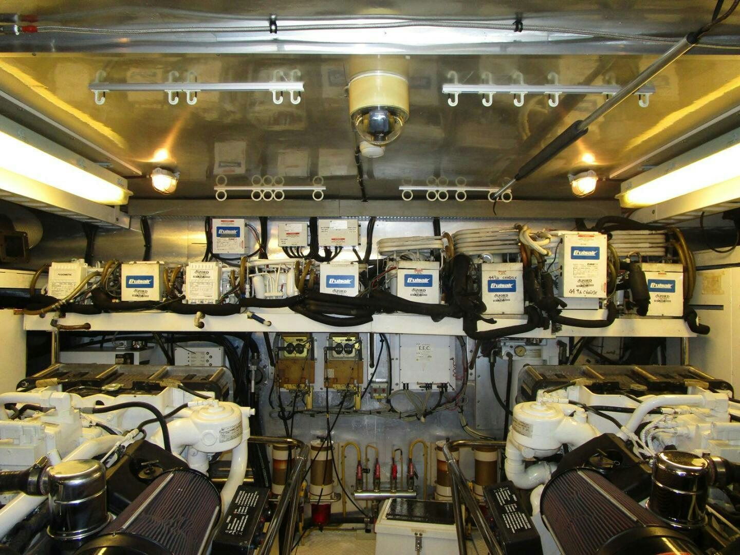 a room with machinery aboard LADY D Yacht for Sale