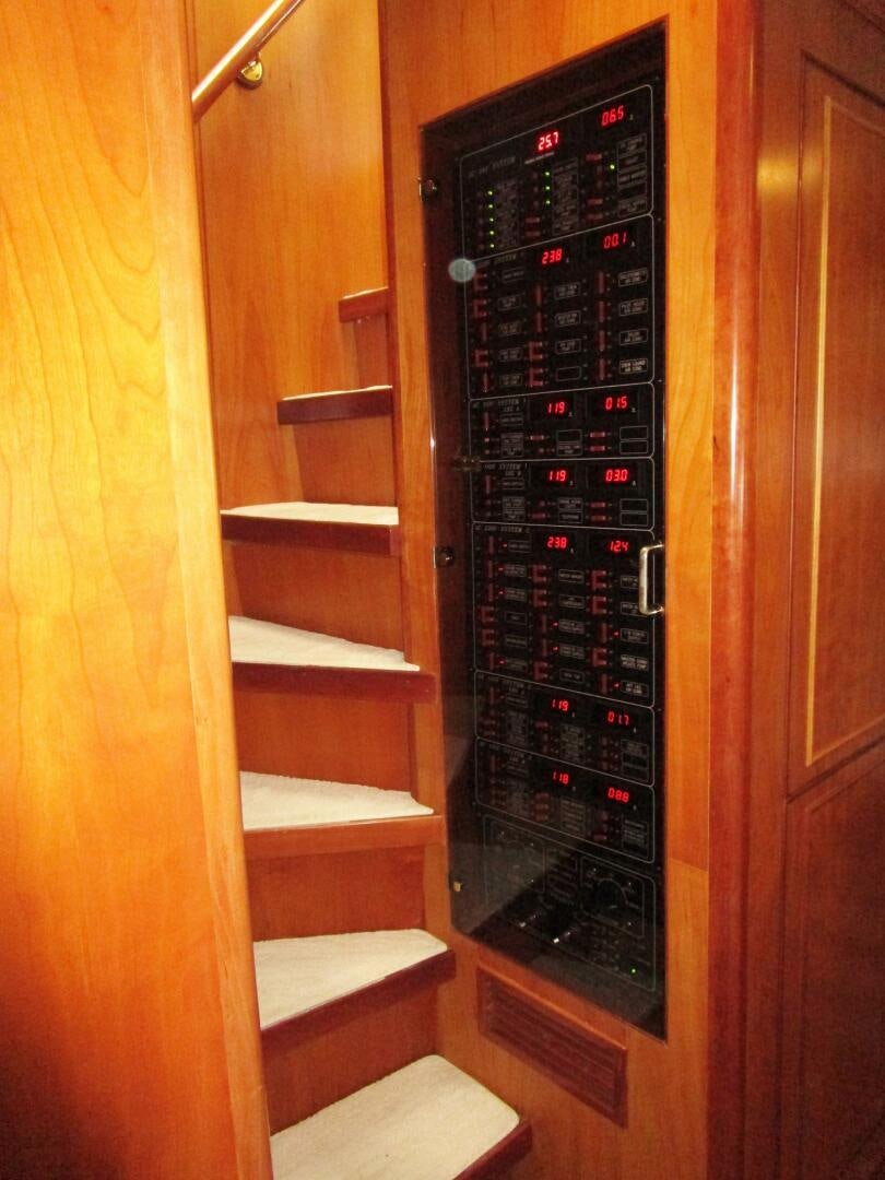 a black electronic device aboard LADY D Yacht for Sale