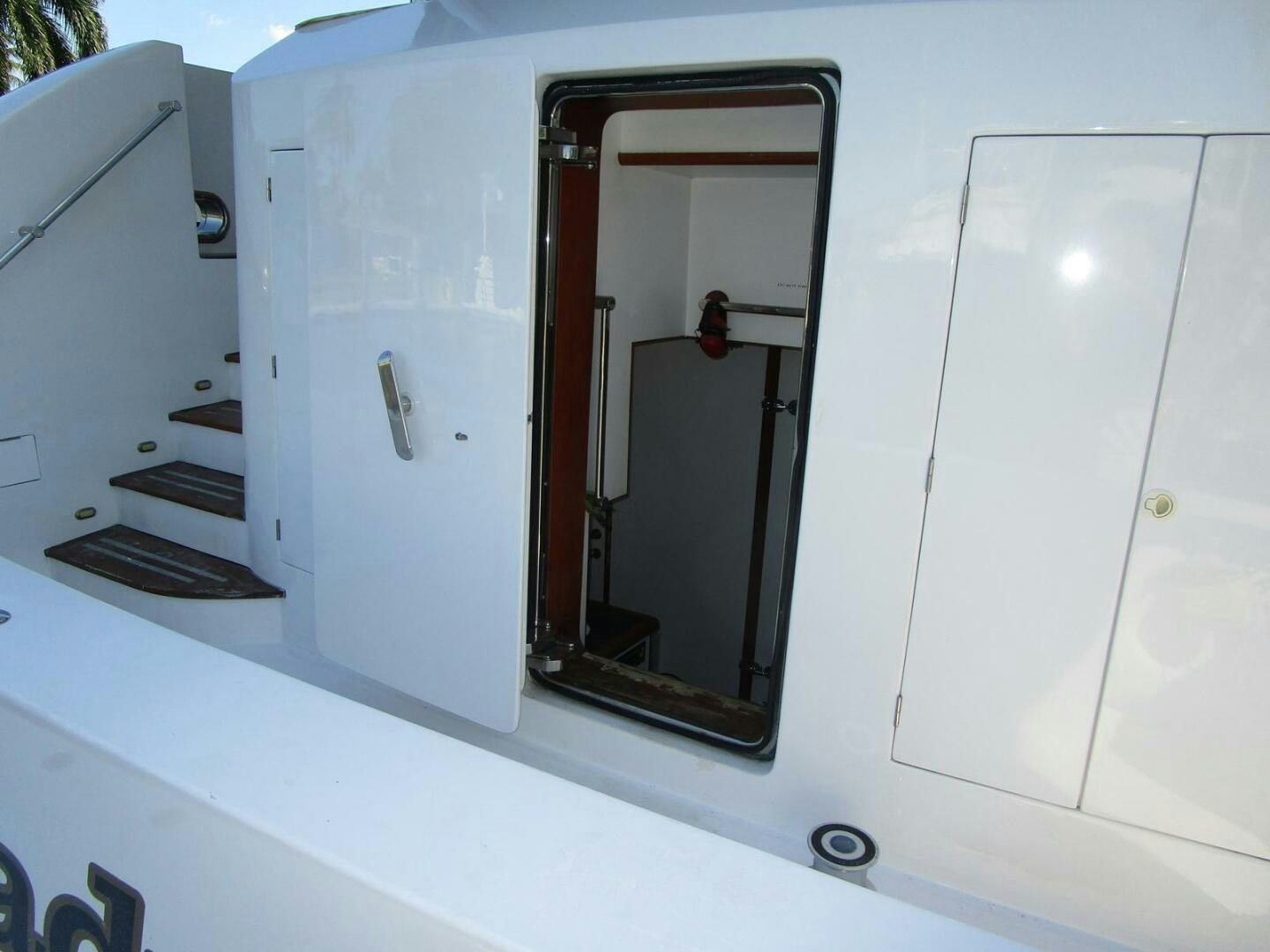 a white box with a window aboard LADY D Yacht for Sale