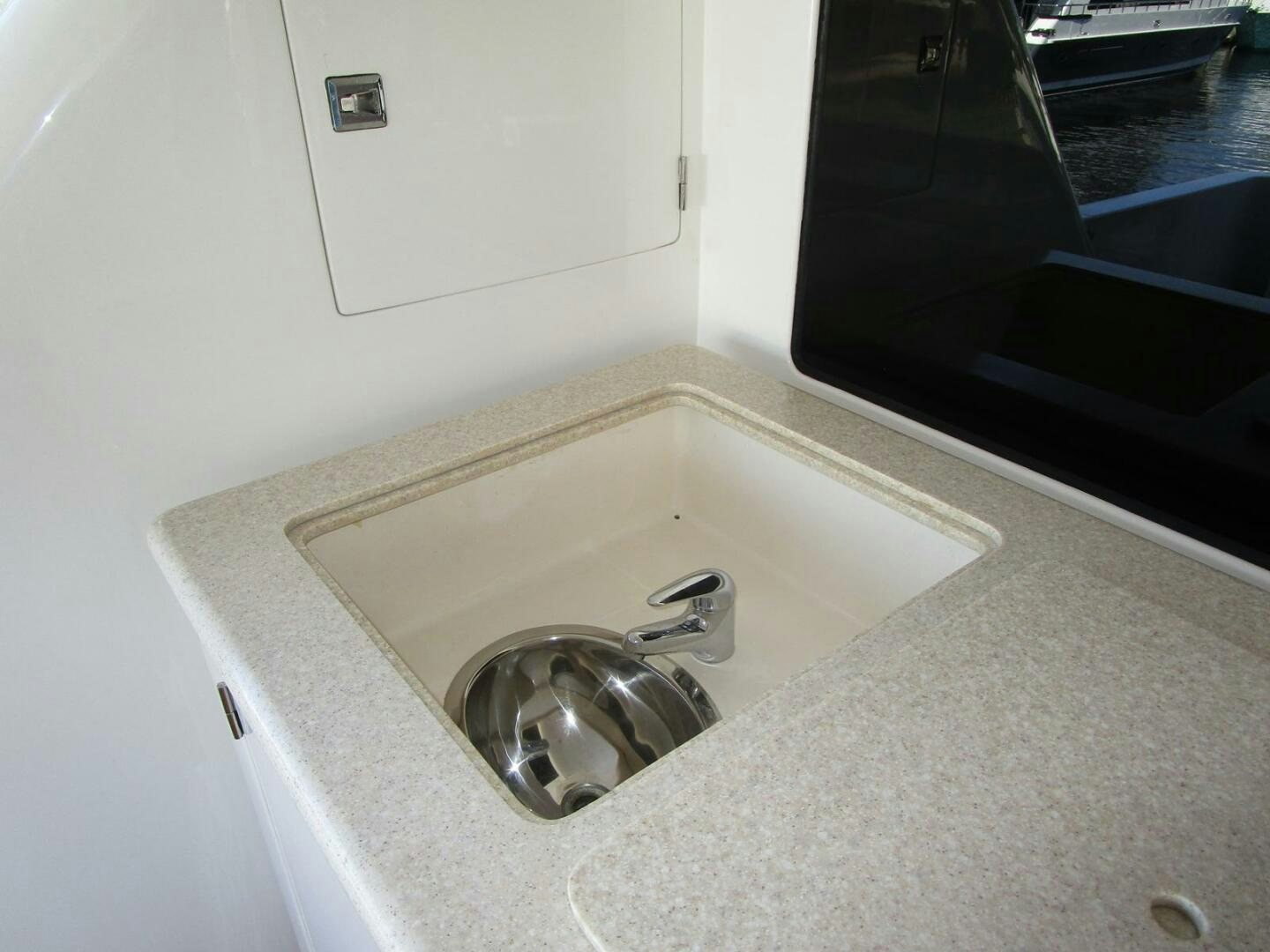 a sink in a kitchen aboard LADY D Yacht for Sale