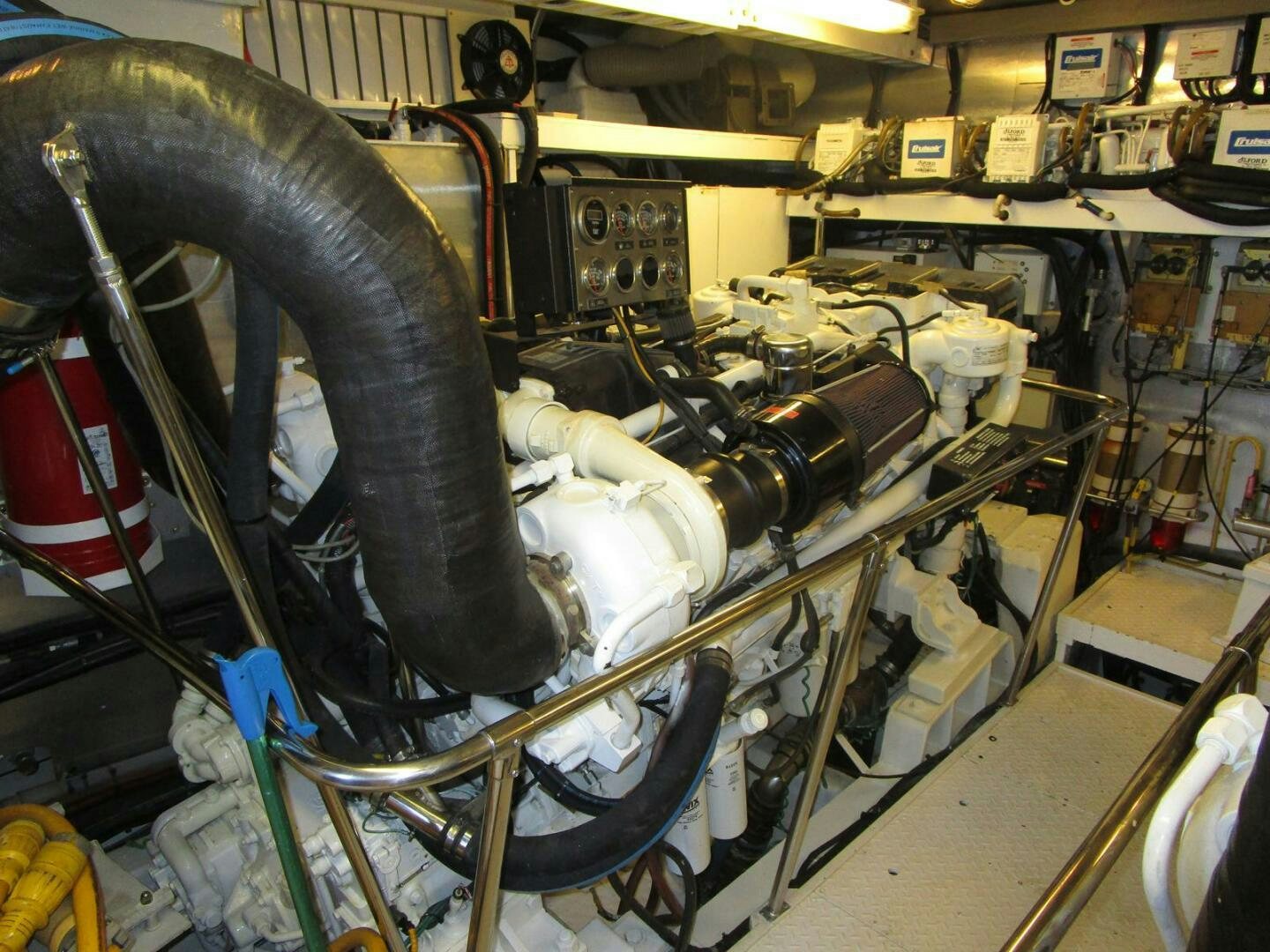a machine with a large metal pipe aboard LADY D Yacht for Sale