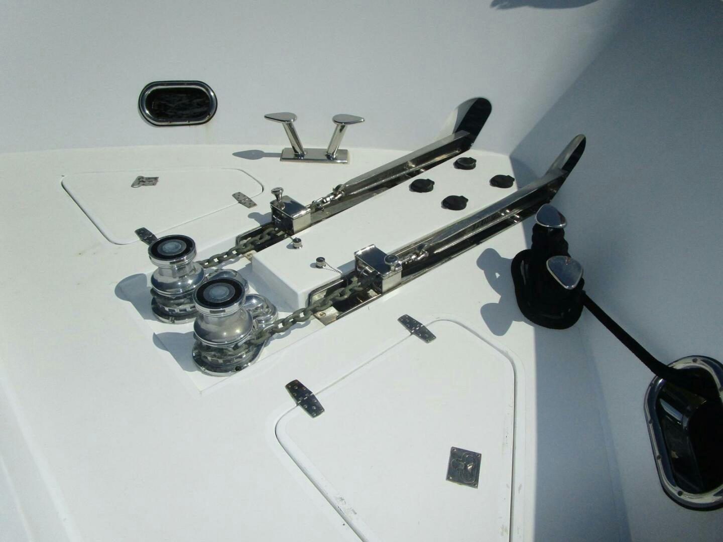 a white electric guitar aboard LADY D Yacht for Sale