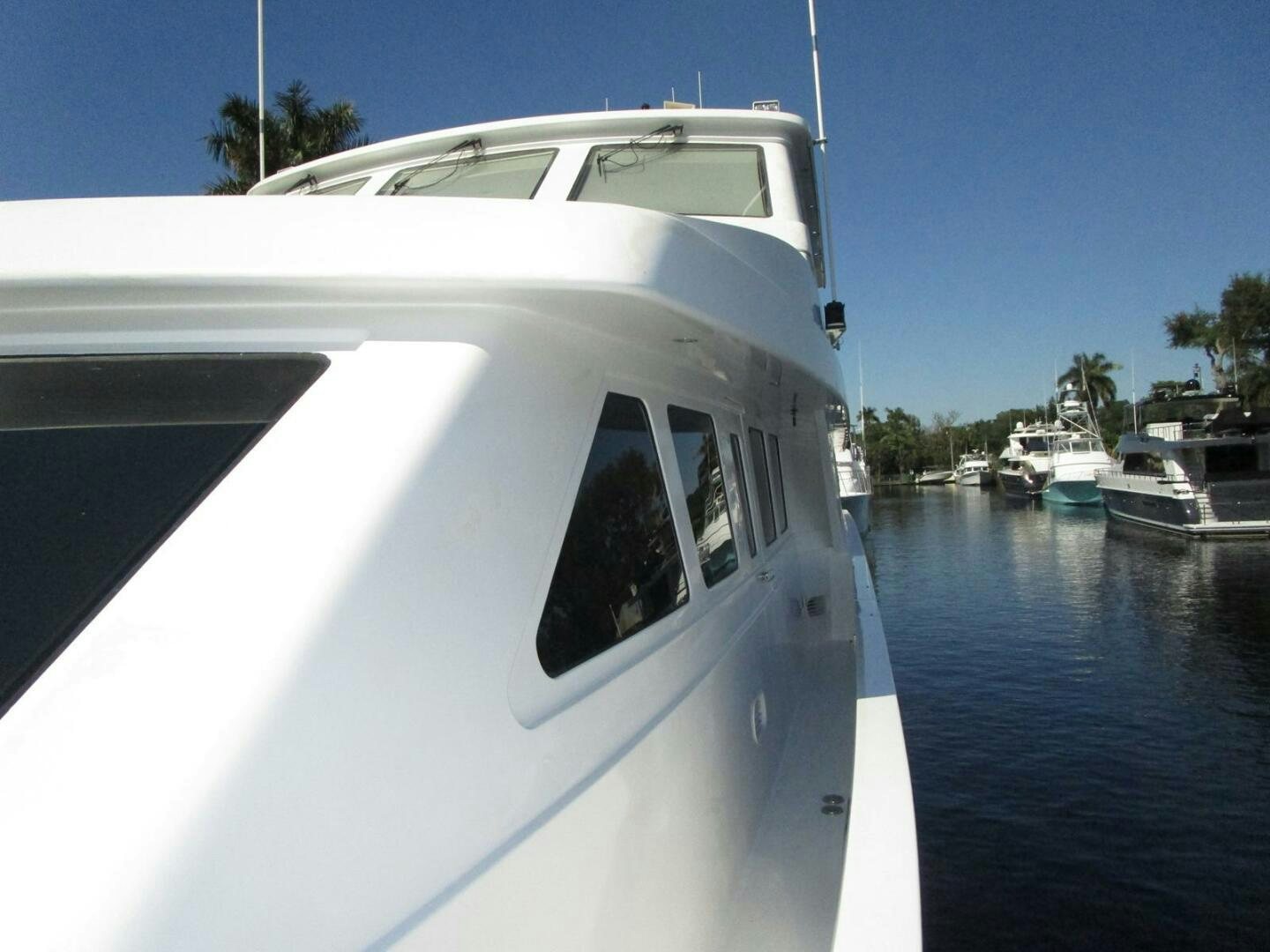 a white boat in the water aboard LADY D Yacht for Sale