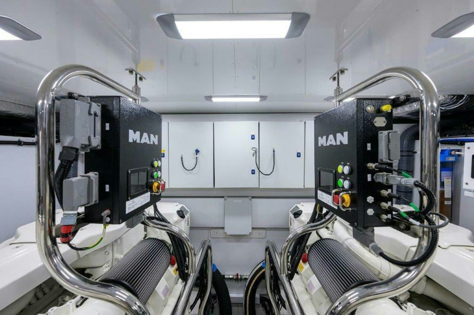 a close-up of a machine aboard TARHEEL Yacht for Sale