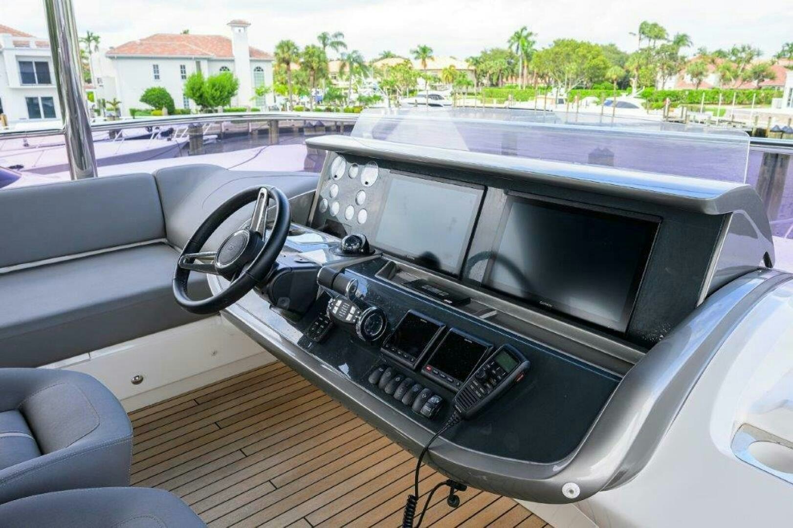 the inside of a car aboard TARHEEL Yacht for Sale
