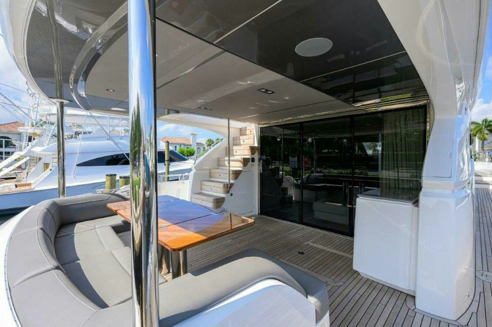 a room with a pool table aboard TARHEEL Yacht for Sale