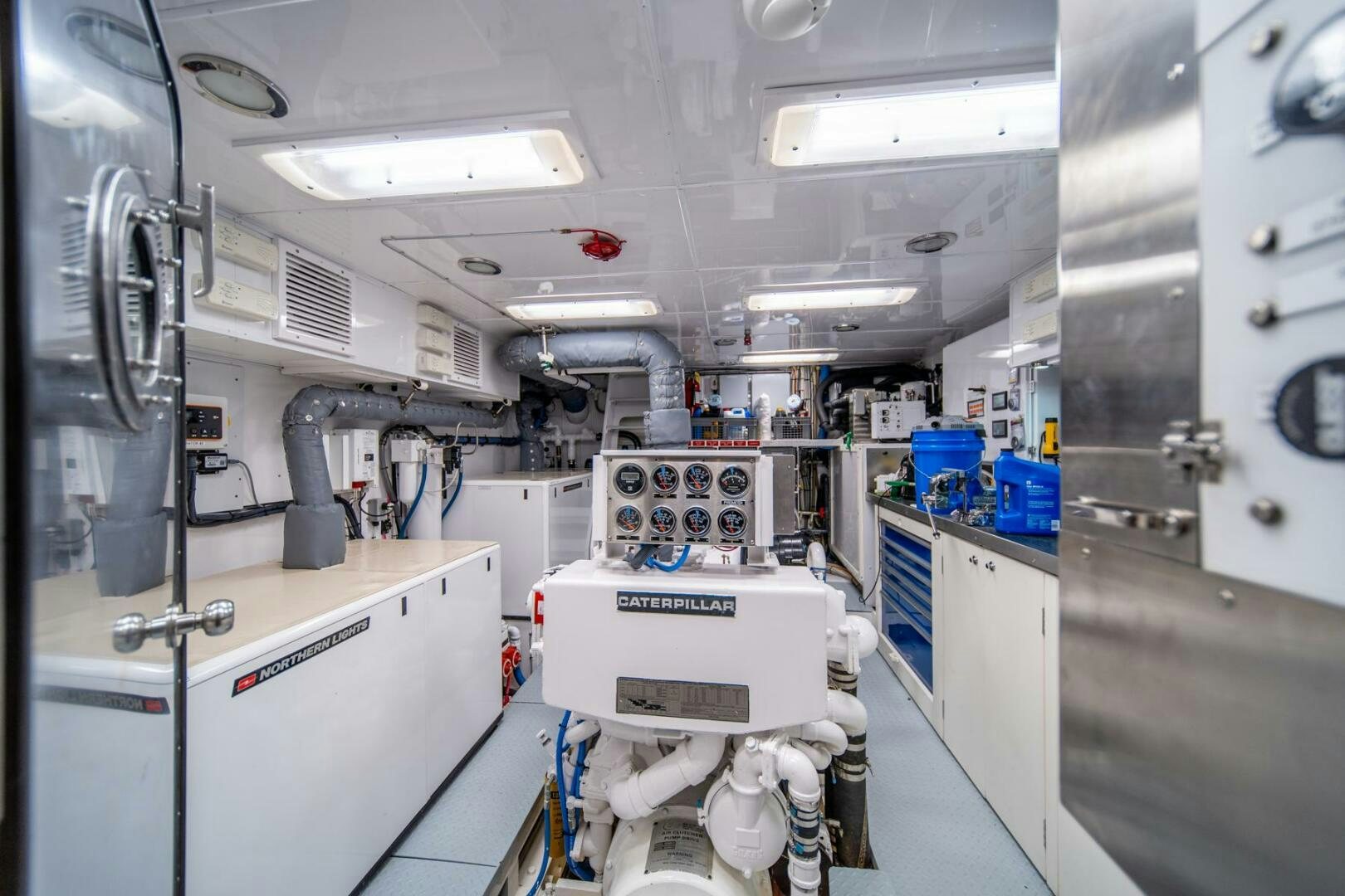 a room with equipment and equipment aboard SEA LION Yacht for Sale