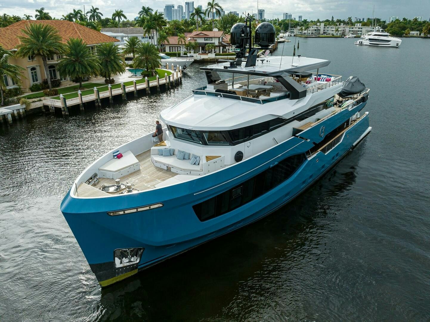 a boat on the water aboard AMORE Yacht for Sale