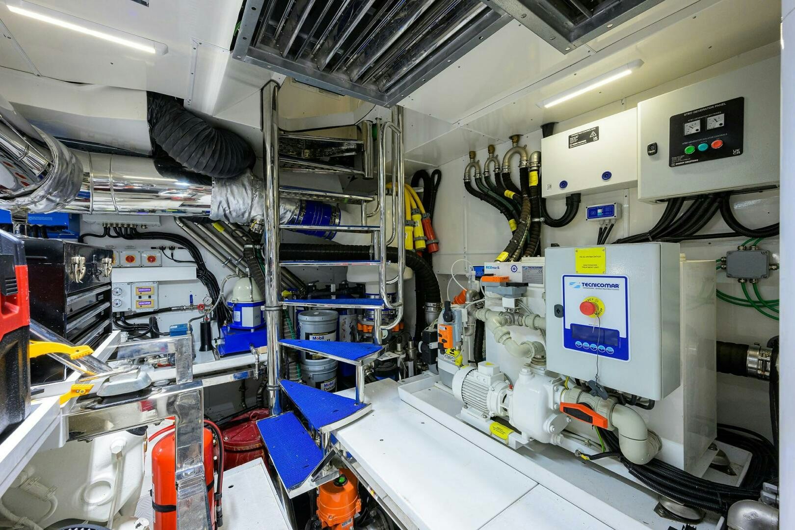 a room with machinery and equipment aboard AMORE Yacht for Sale